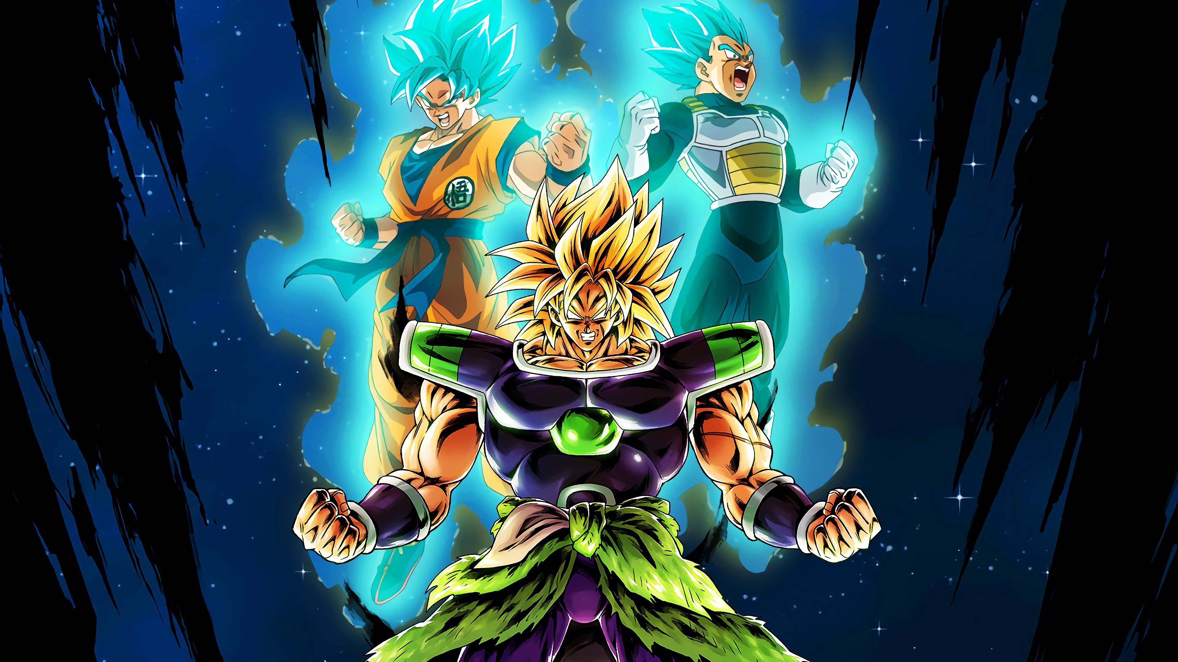 3840x2160 Broly Vegeta Goku Dragon Ball Super: Broly 4K Wallpaper, Desktop