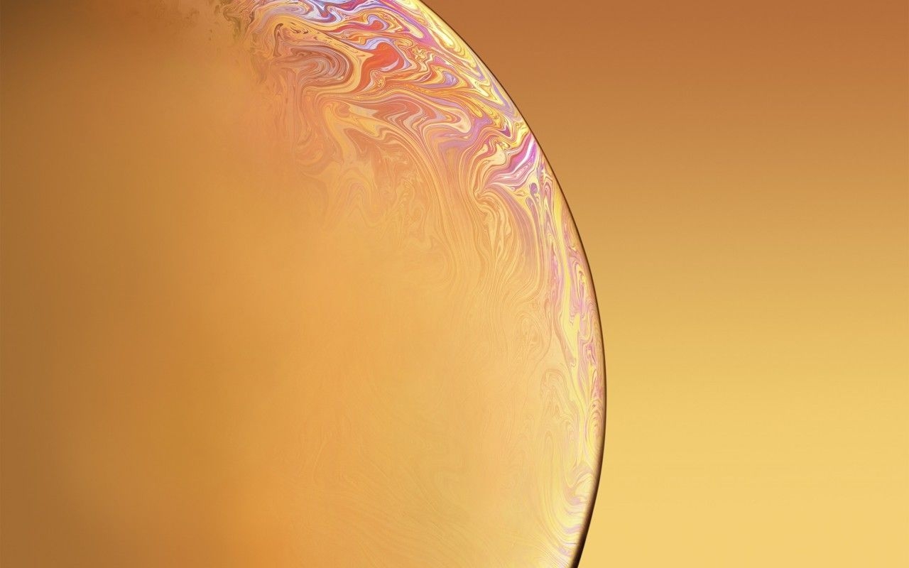 1280x800 Wallpaper Earth, Planet, Bubble, Yellow, Red, iPhone XR, iOS Stock, HD, Space, Desktop