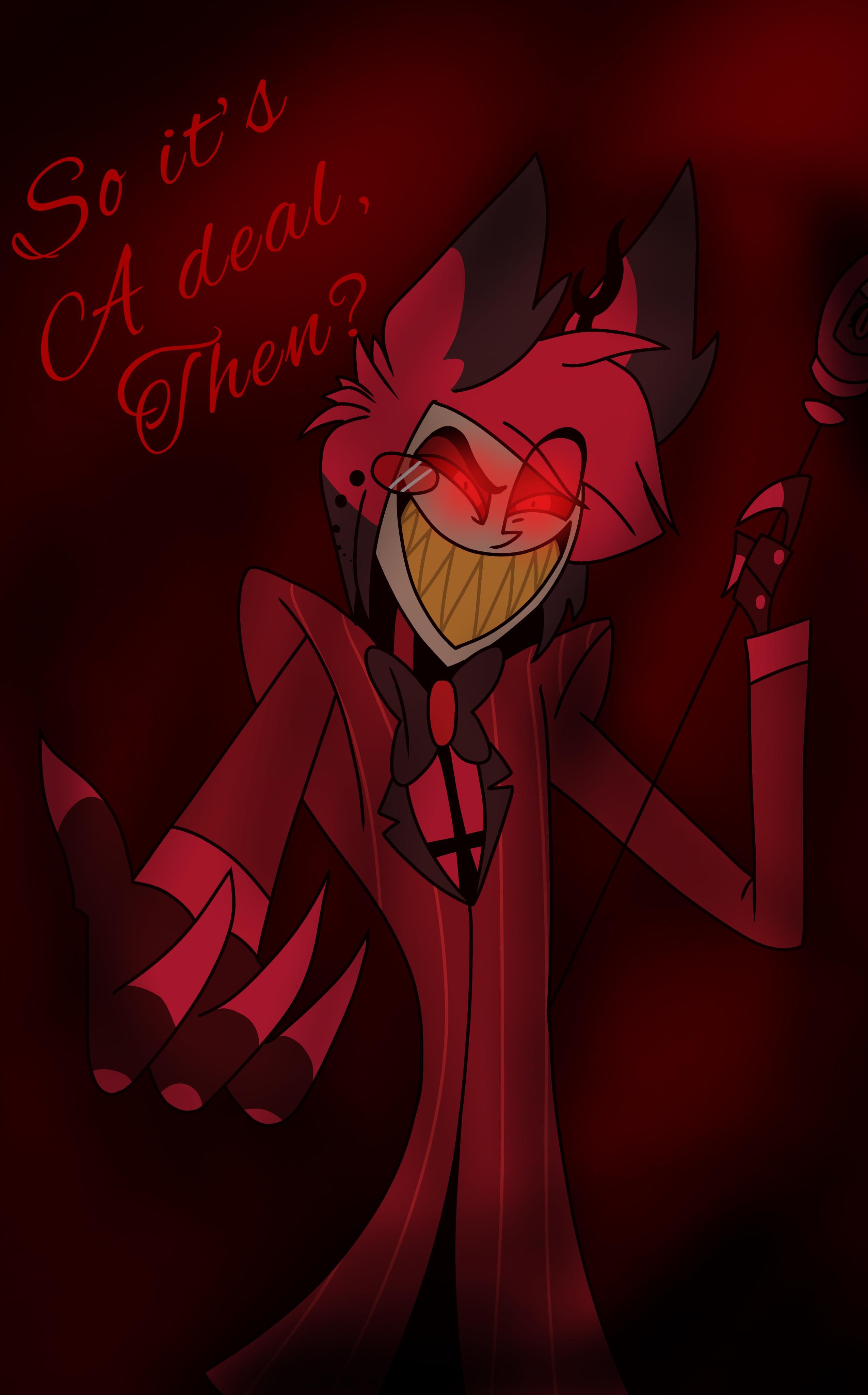 2550x4100 I made an alastor drawing a while back, Phone