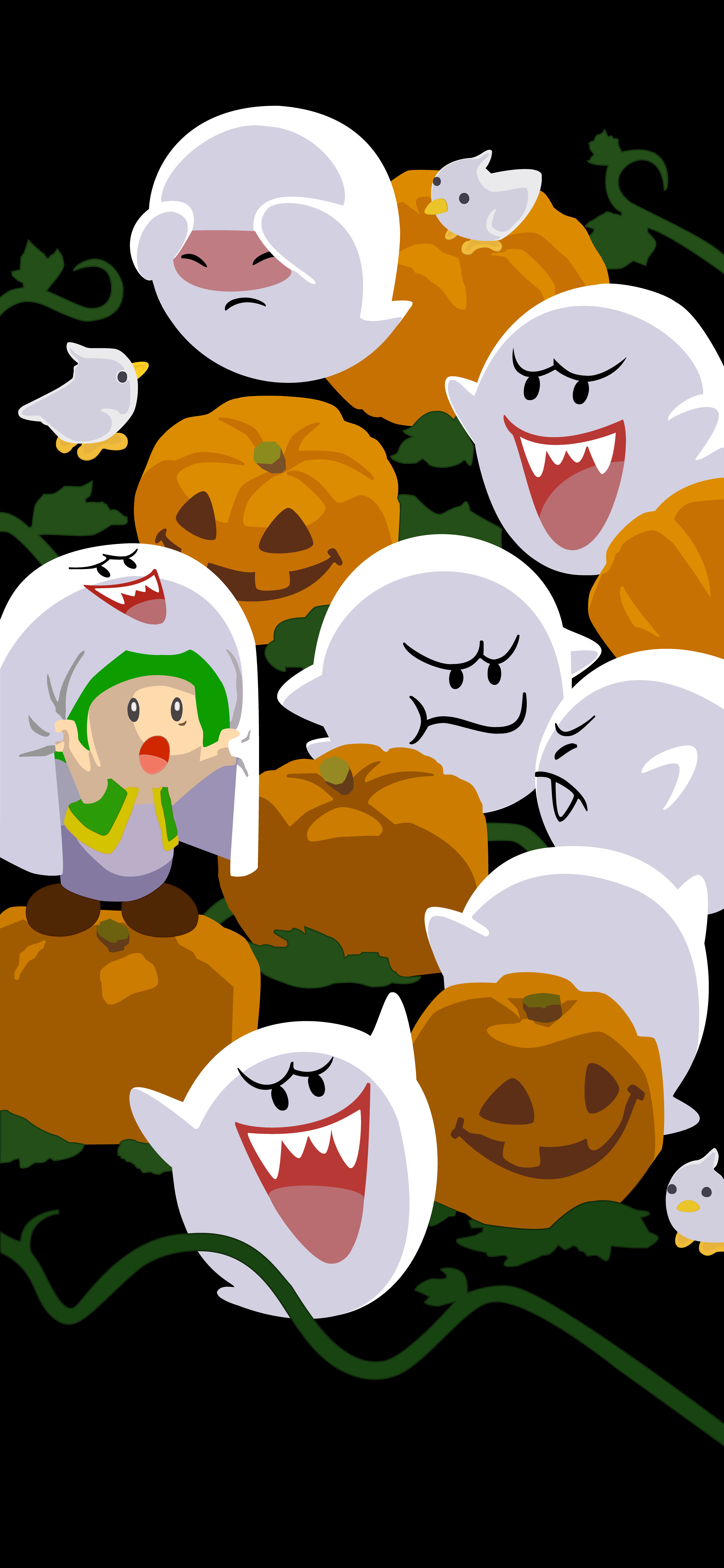 3380x7310 Halloween Wallpaper from Nintendo Japan, Phone