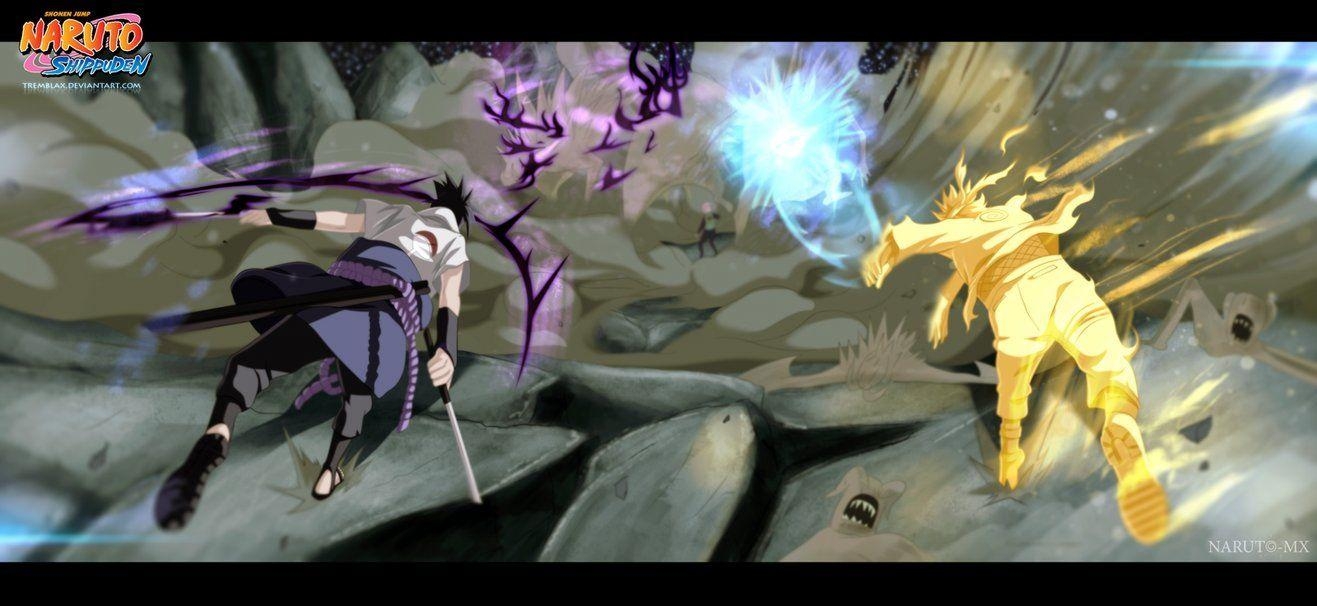 1320x610 Naruto 632 Shuriken And Enton Kagutsuchi, Dual Screen