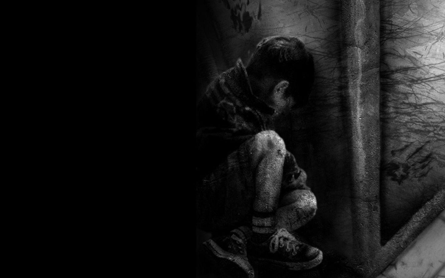 1440x900 Black And White Sad Boy Wallpaper, Desktop