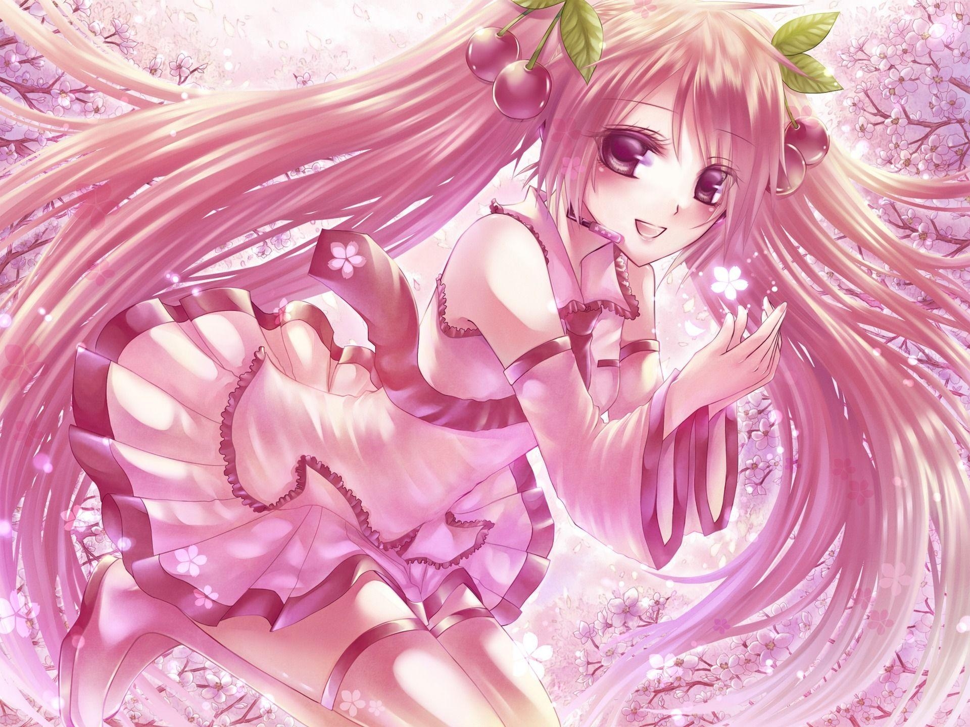 1920x1440 Wallpaper Vocaloid sakura miku Hair Girls Anime Glance, Desktop