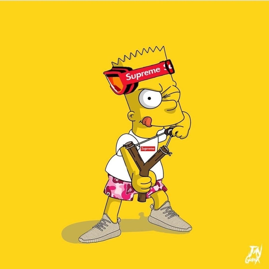 1080x1080 Cool Bart Simpson Hypebeast Wallpaper, Phone