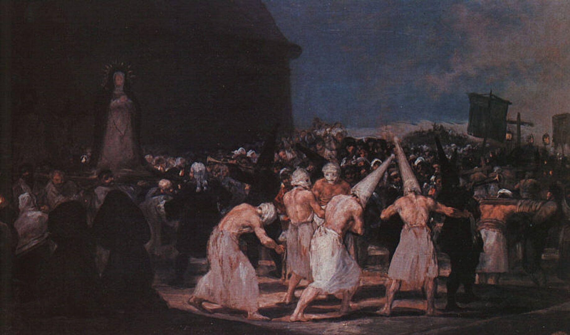 1840x1080 Procession Of Flagellants On Good Friday Goya, Desktop