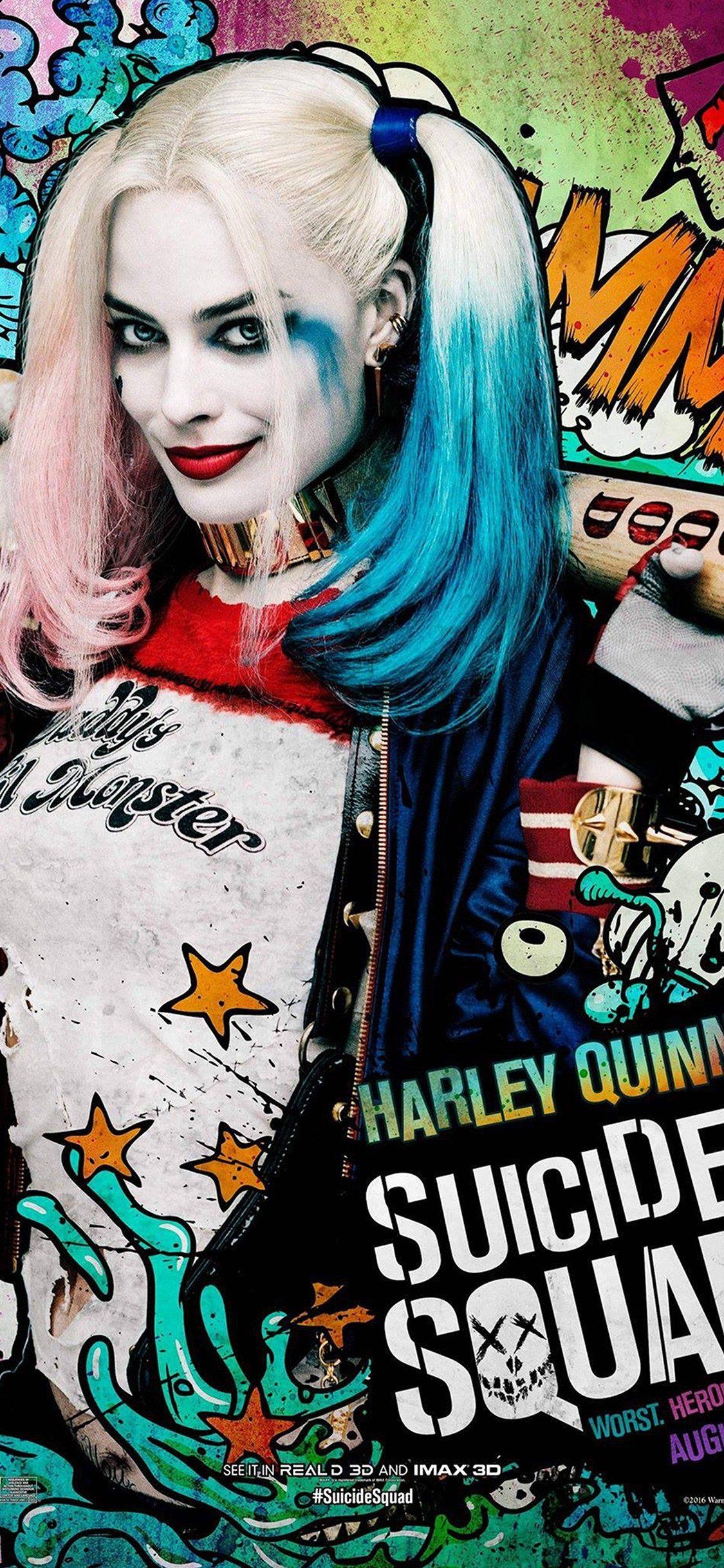 1130x2440 iPhone 8 wallpaper. suicide squad film, Phone