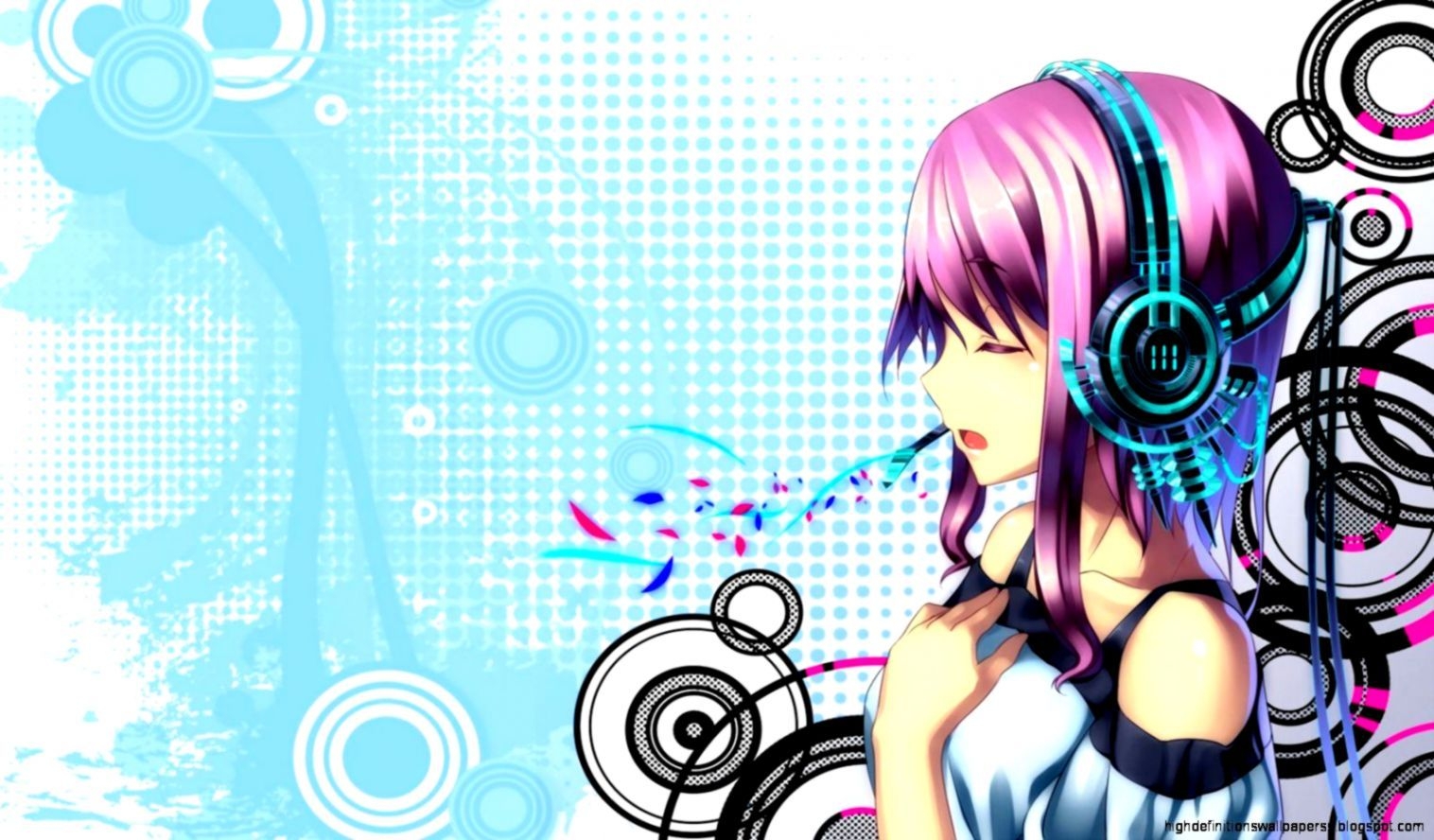 1520x890 Anime Girl Music Wallpaper, Desktop