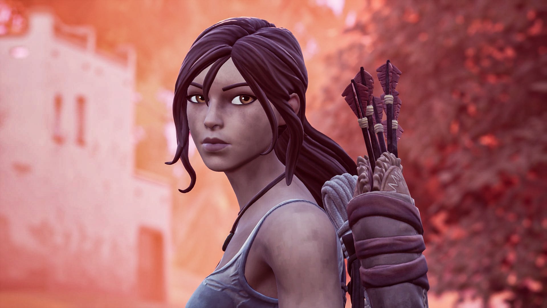 1920x1080 Lara Croft Fortnite wallpaper, Desktop