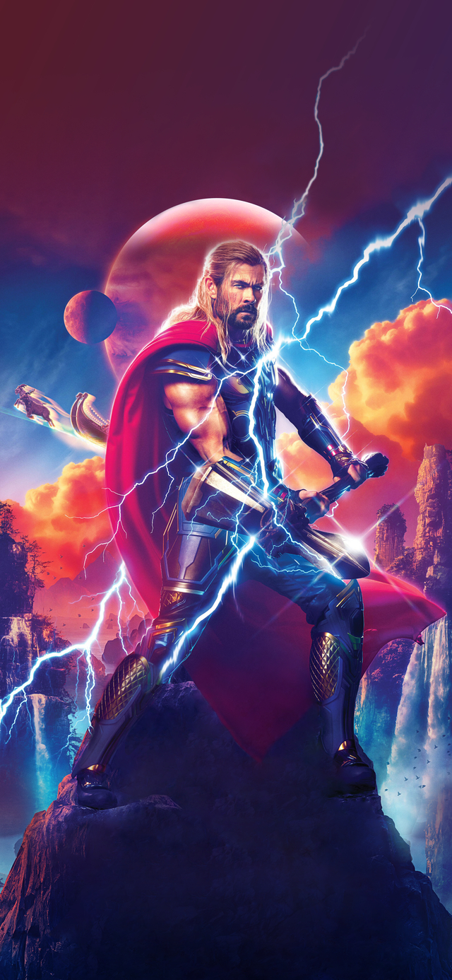 640x1390 Took a few of the new Thor Love and Thunder character posters and made them into Mobile Wallpaper, Phone