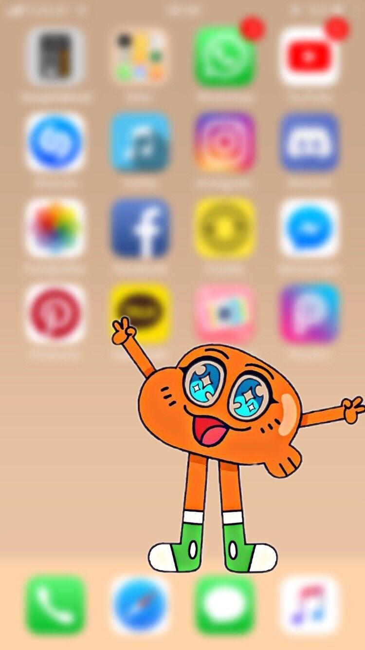 750x1340 freetoedit gumball darwin iphone tumblr wallpaper carto, Phone