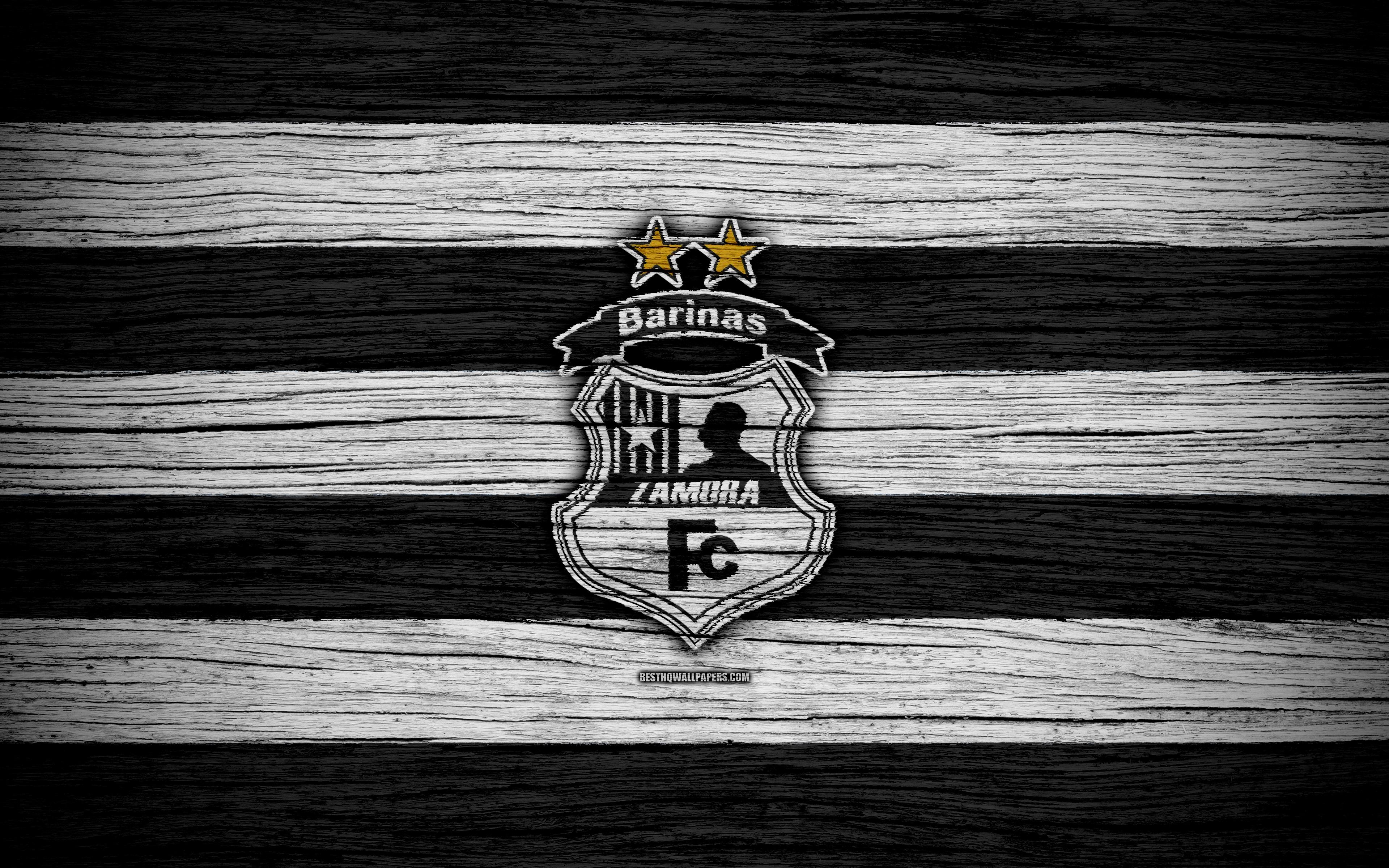 3840x2400 Download wallpaper Zamora FC, 4k, logo, La Liga FutVe, soccer, Desktop