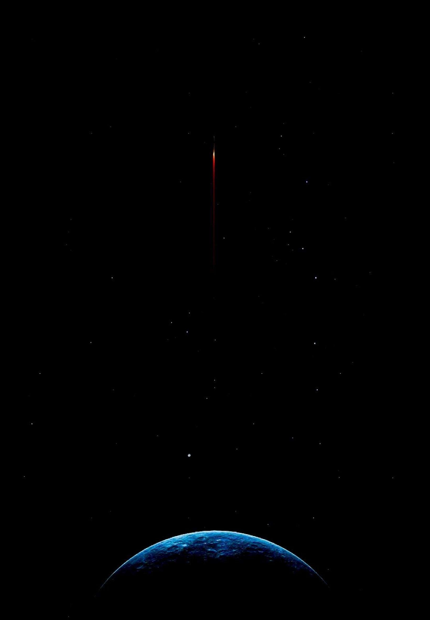 1640x2360 Amoled Dark Black Space Earth 4K iPad Wallpaper, Phone