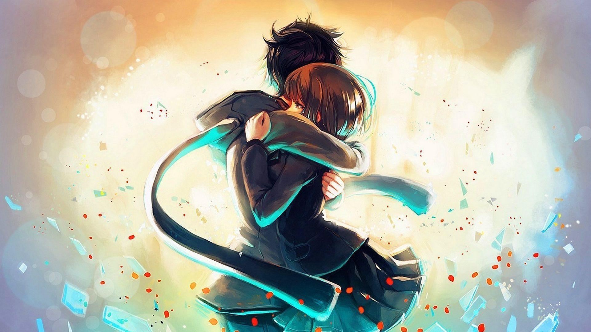 1920x1080 anime hug boy girl wallpaper 1920×1080. Wallpaper PC Anime HD, Desktop