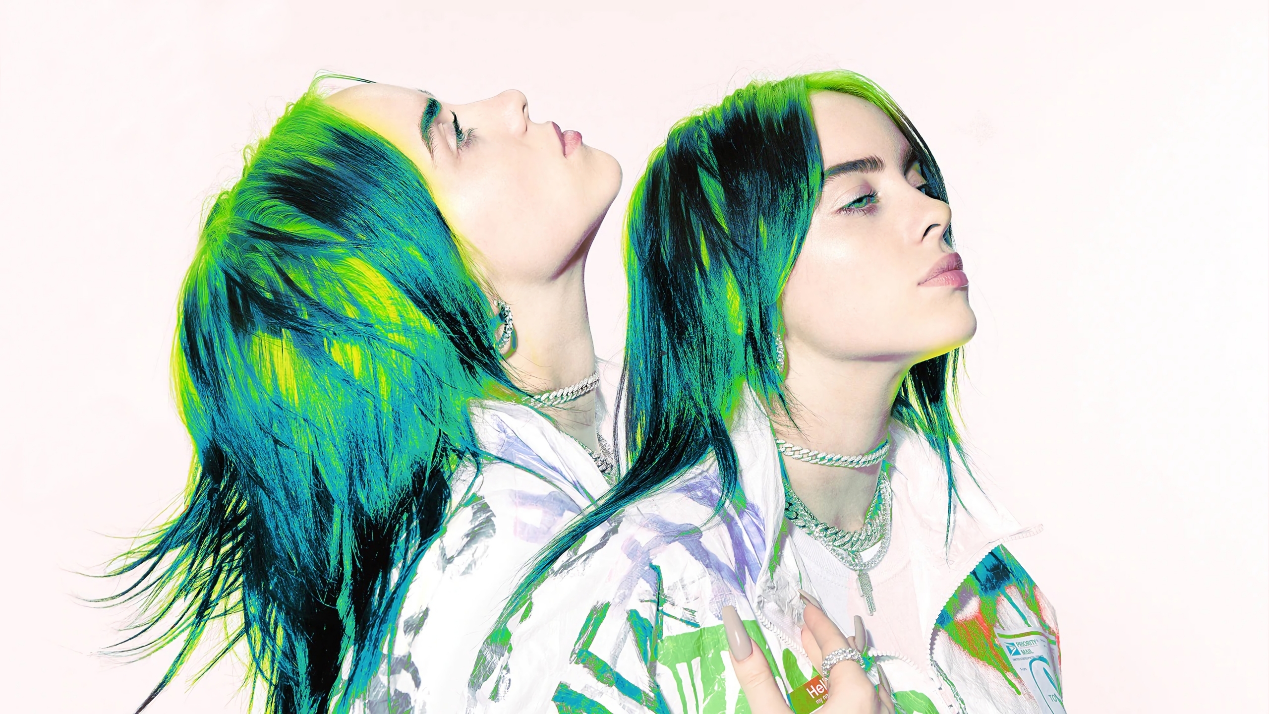 2560x1440 Billie Eilish With Green Hair Wallpaper 4k Ultra HD, Desktop