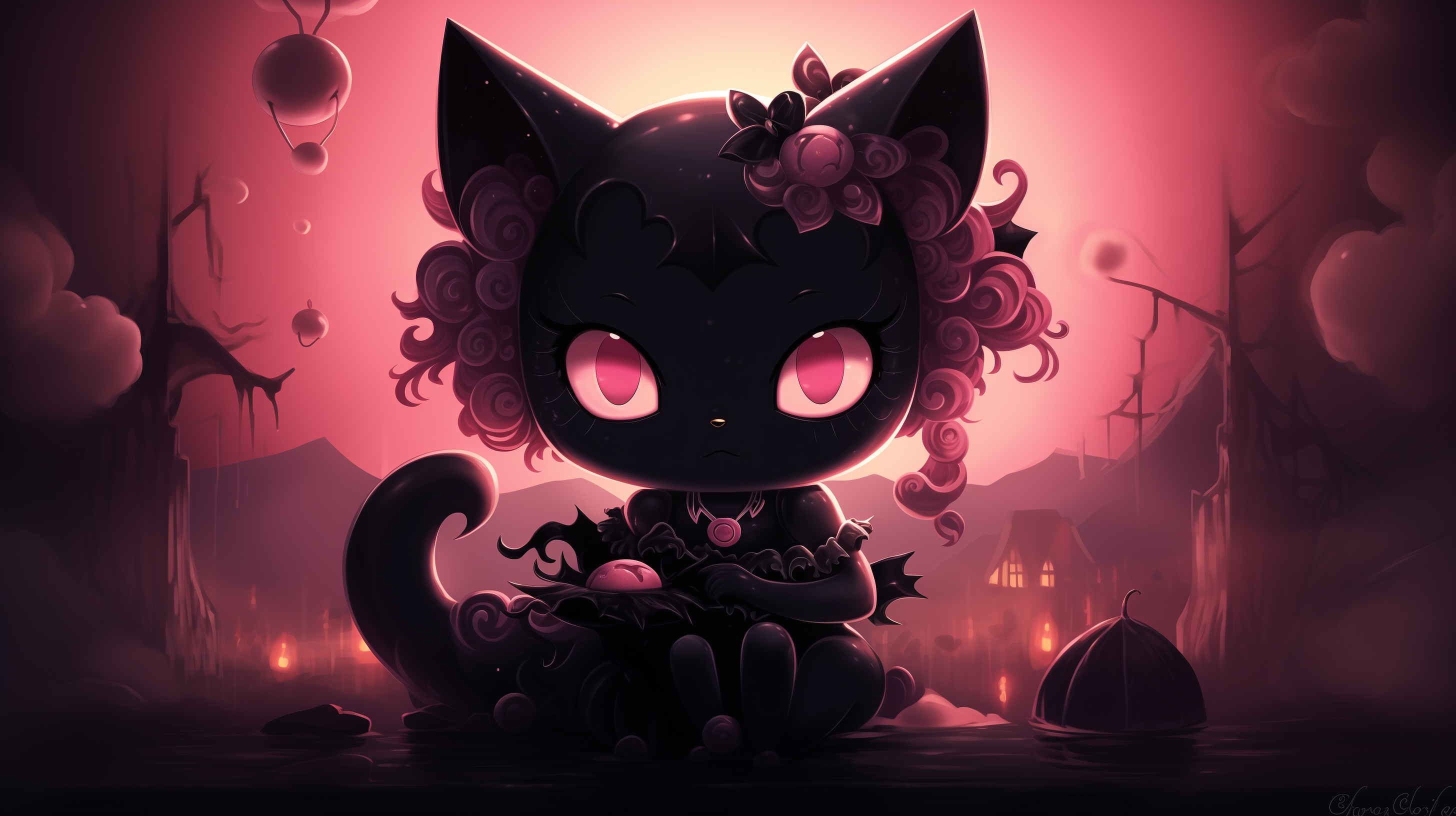 2920x1640 Kuromi Themed HD Desktop Wallpaper, Desktop