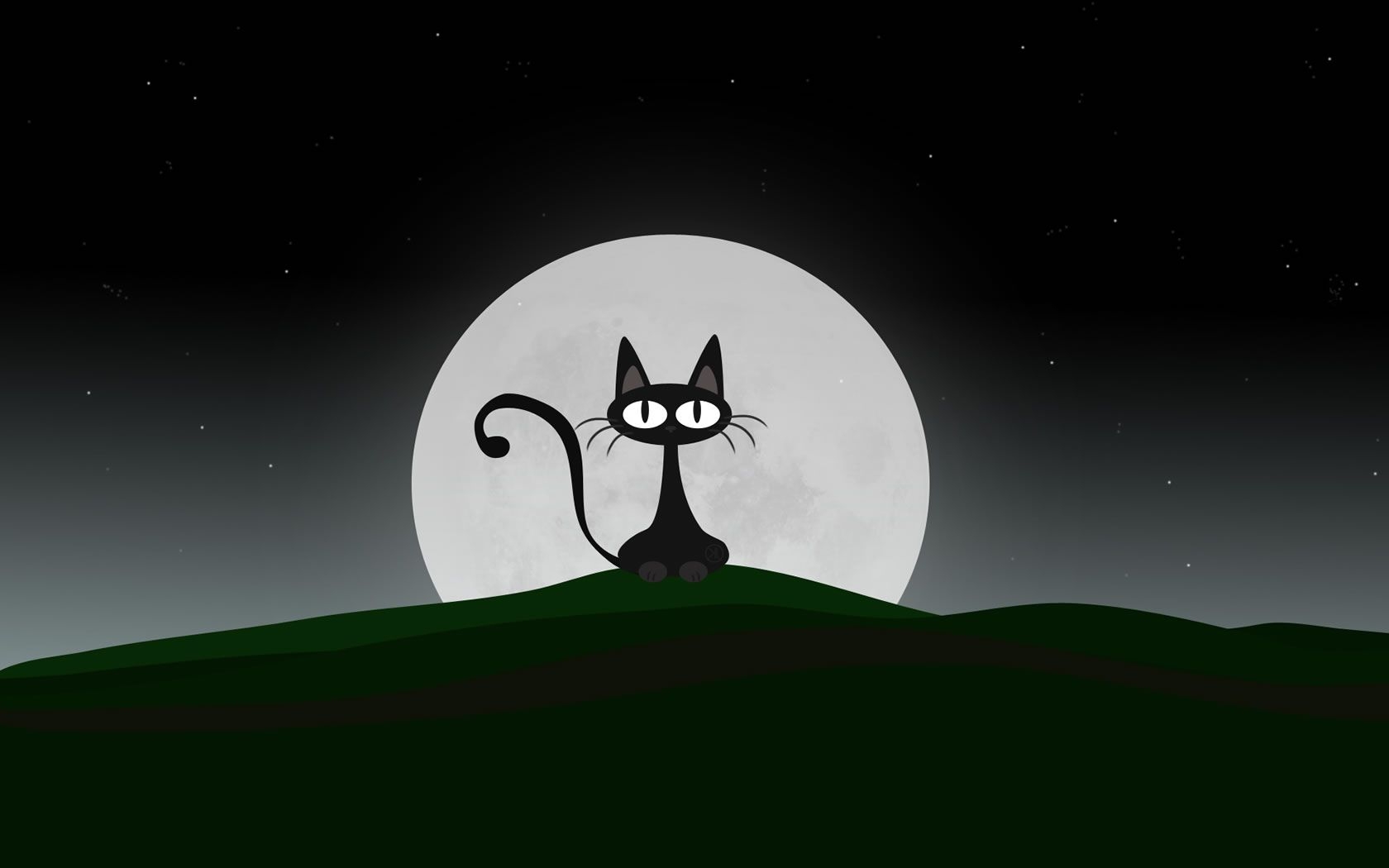 1680x1050 Cute Cartoon Cat Wallpaper, Desktop