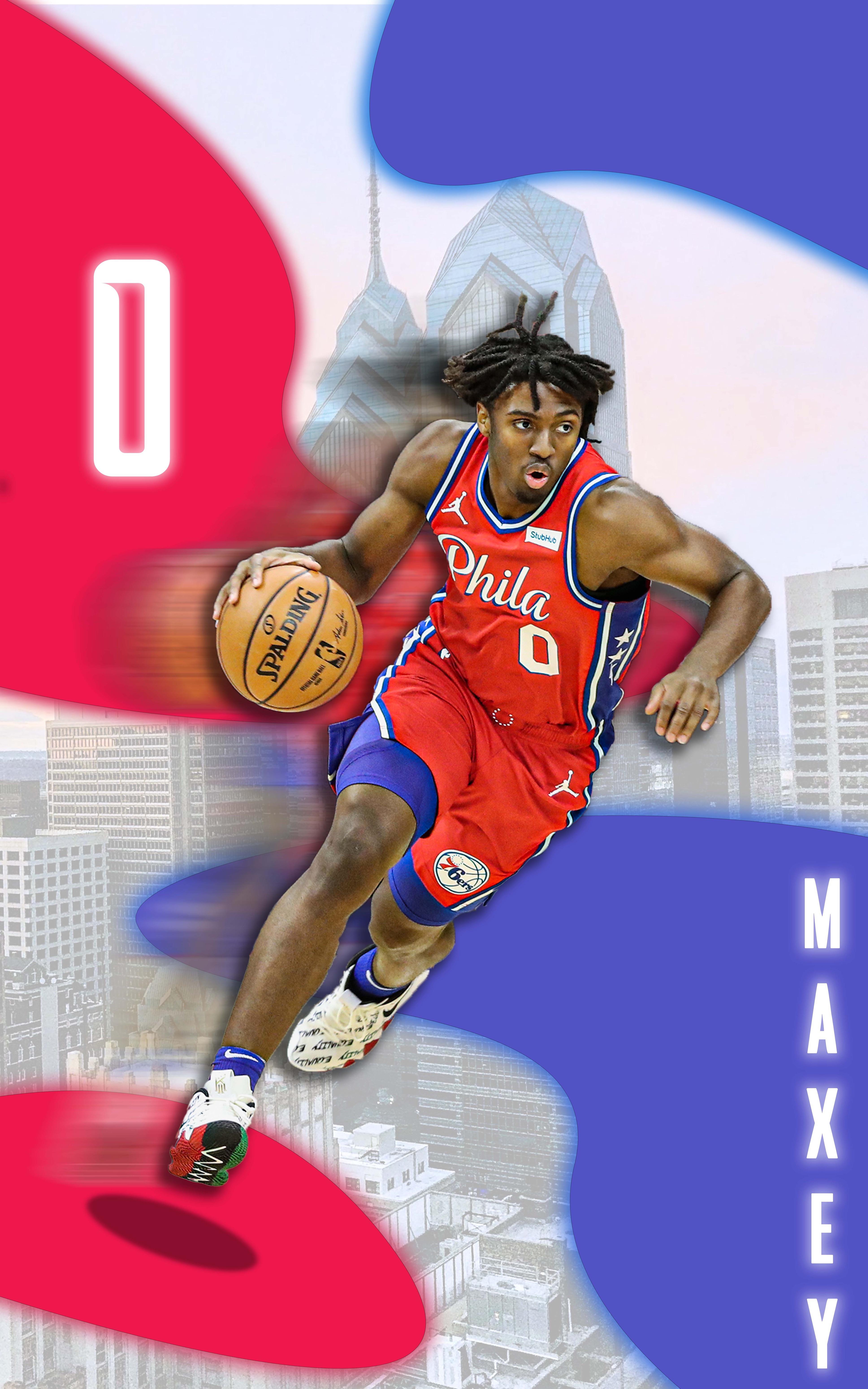 3880x6200 Tyrese Maxey inspired room poster I made. 32x20 in, Phone