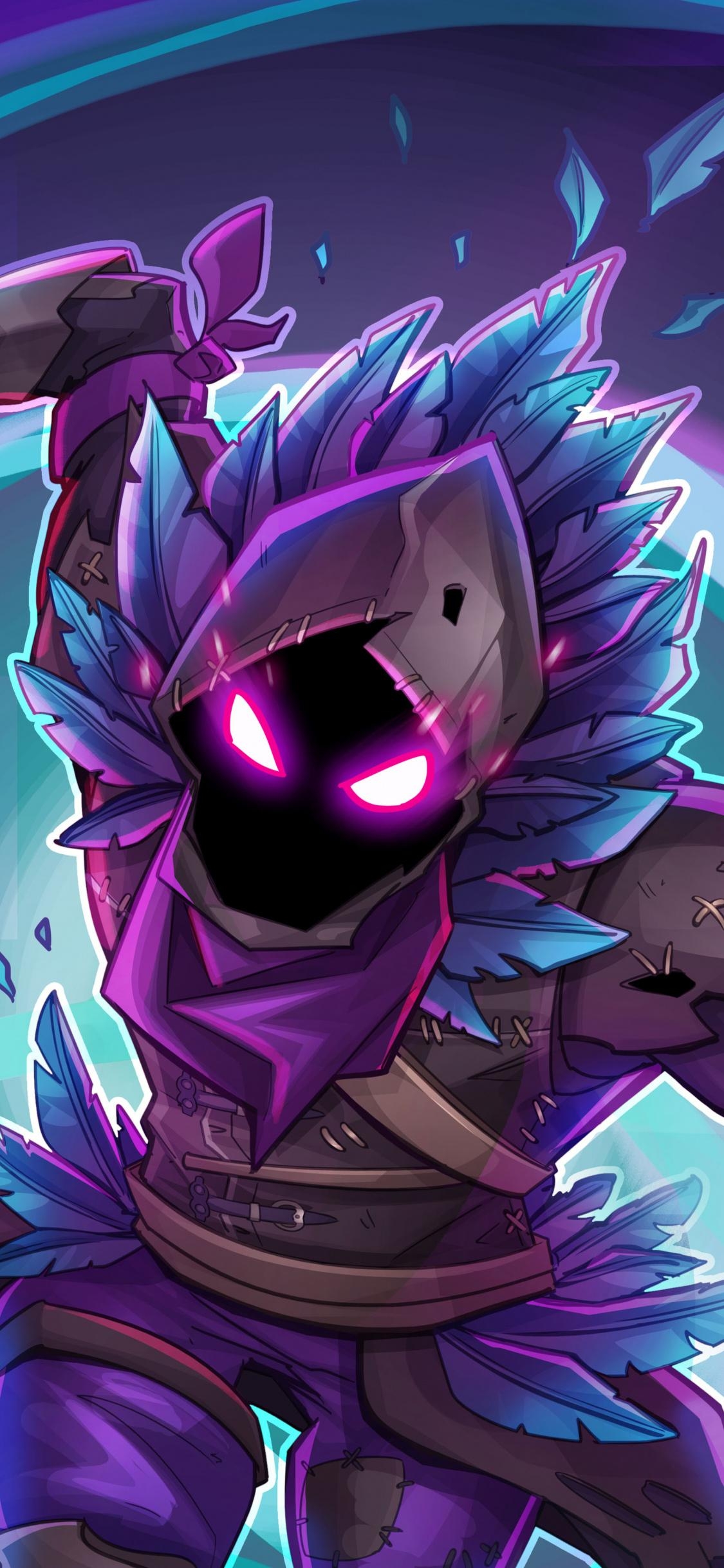 1130x2440 Download  wallpaper raven, fortnite battle royale, creature, Phone