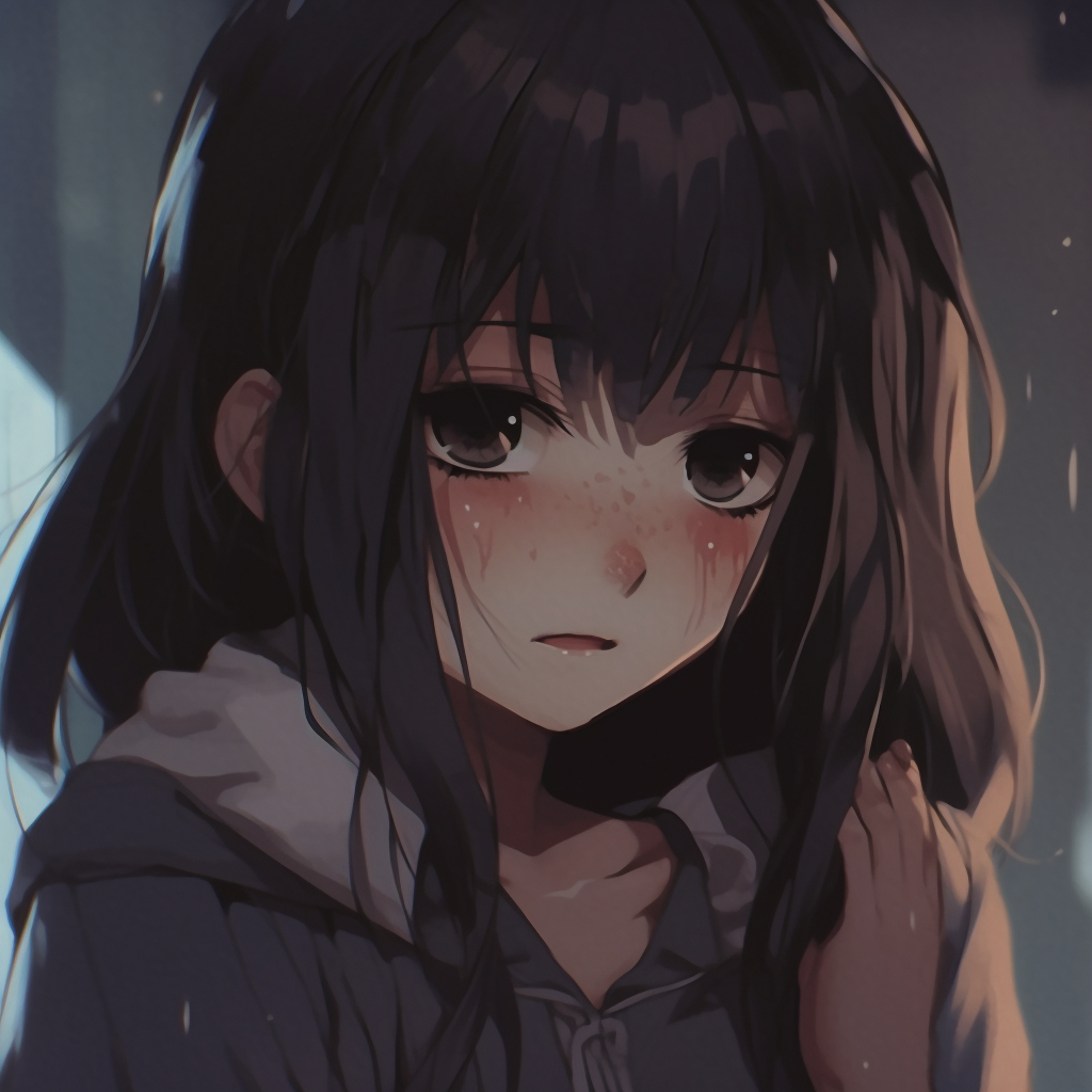 1030x1030 Depressed Anime Girl Pfp Wallpaper, Phone