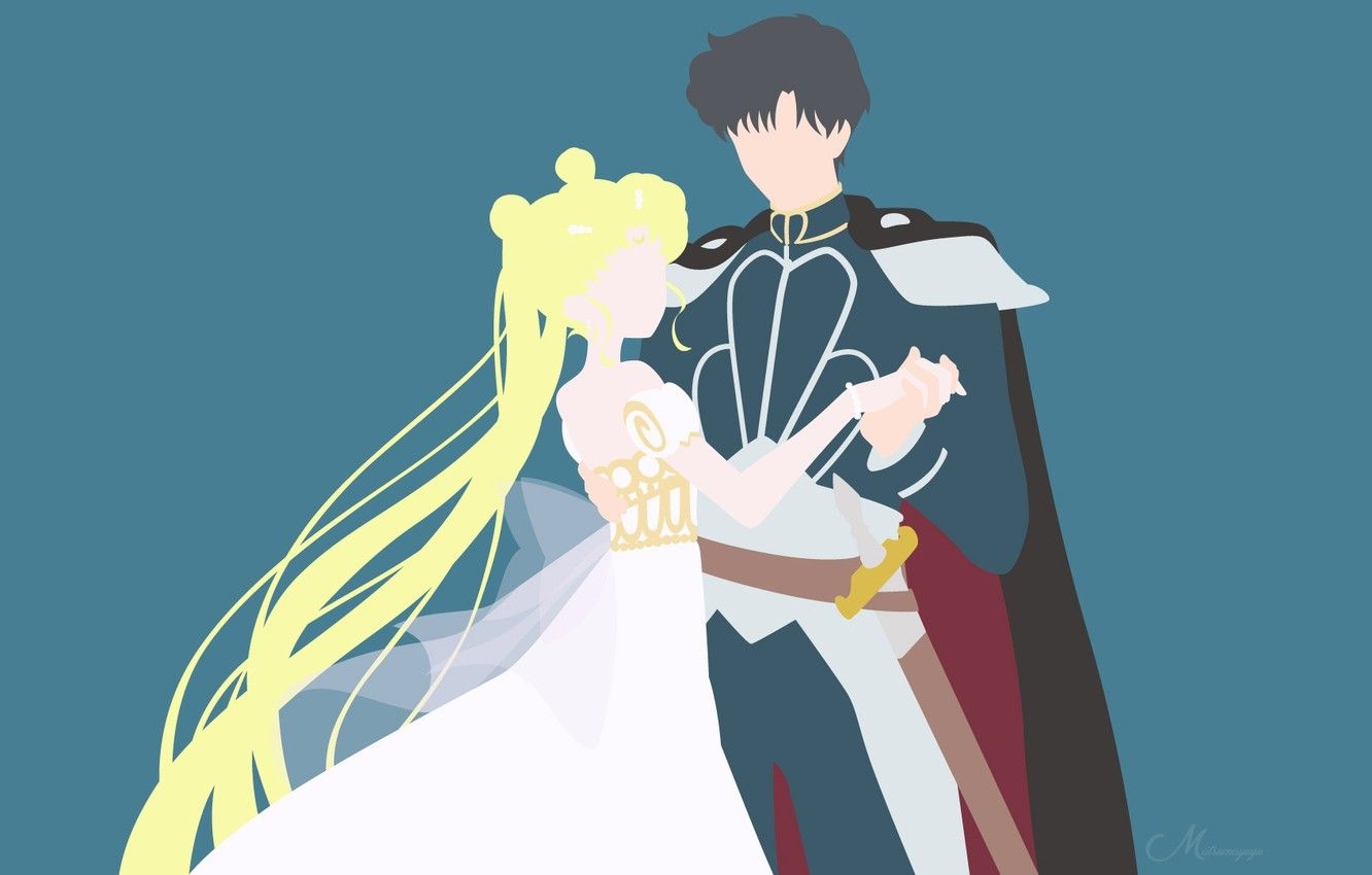 1340x850 Desktop Sailor Moon Minimalist Wallpaper, Desktop