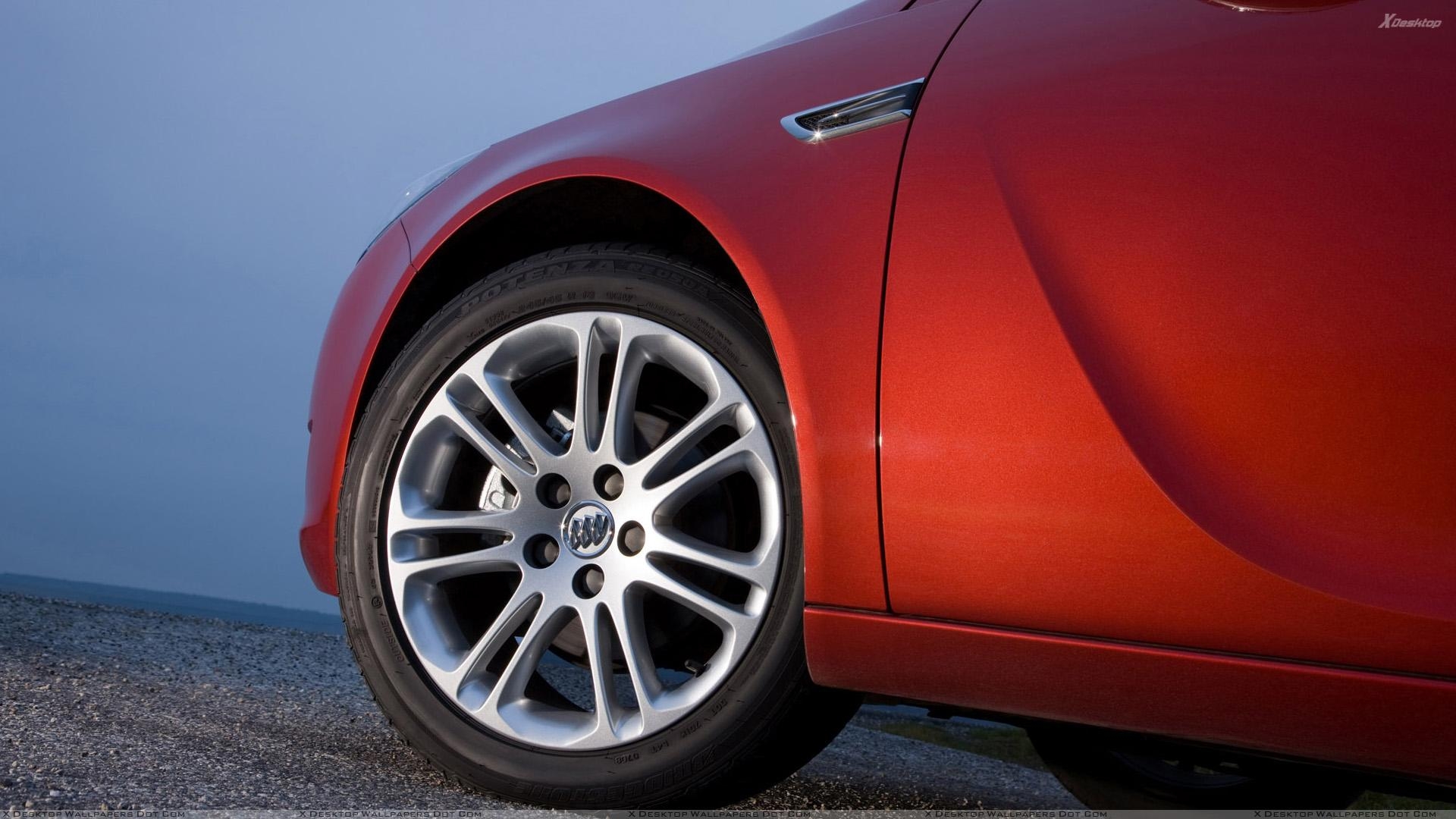 1920x1080 Tyre Closeup Of 2008 Buick Regal 2.0 Turbo In Red Wallpaper, Desktop