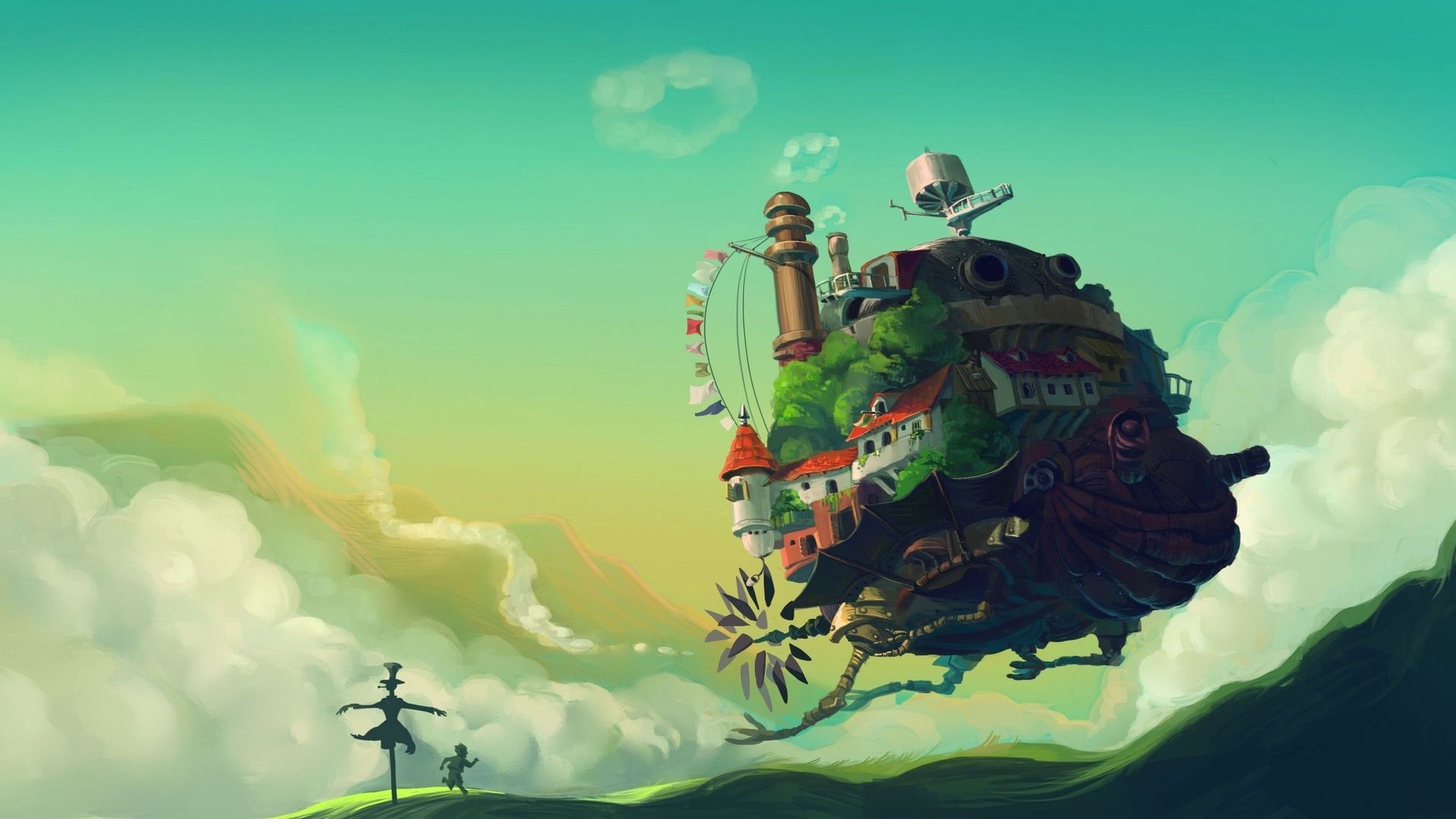 1920x1080 Howls Moving Castle HD Wallpaper, Desktop