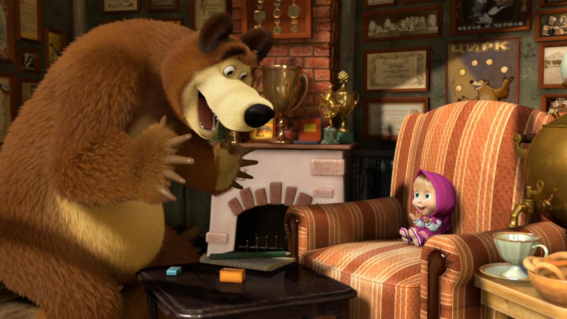 1920x1080 Masha and the Bear wallpaper picture download:3, Desktop