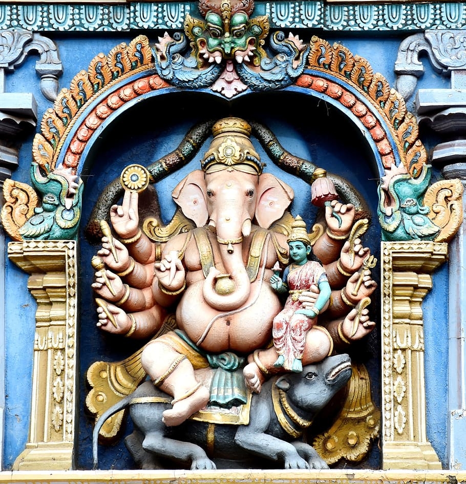 910x950 HD wallpaper: Lord Ganesha statue, parvathi devi, madurai, Phone