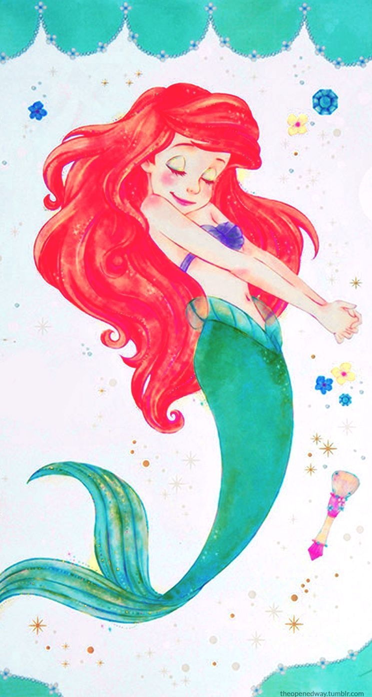 750x1400 theopenedway. Disney art, Mermaid wallpaper, Wallpaper iphone disney, Phone