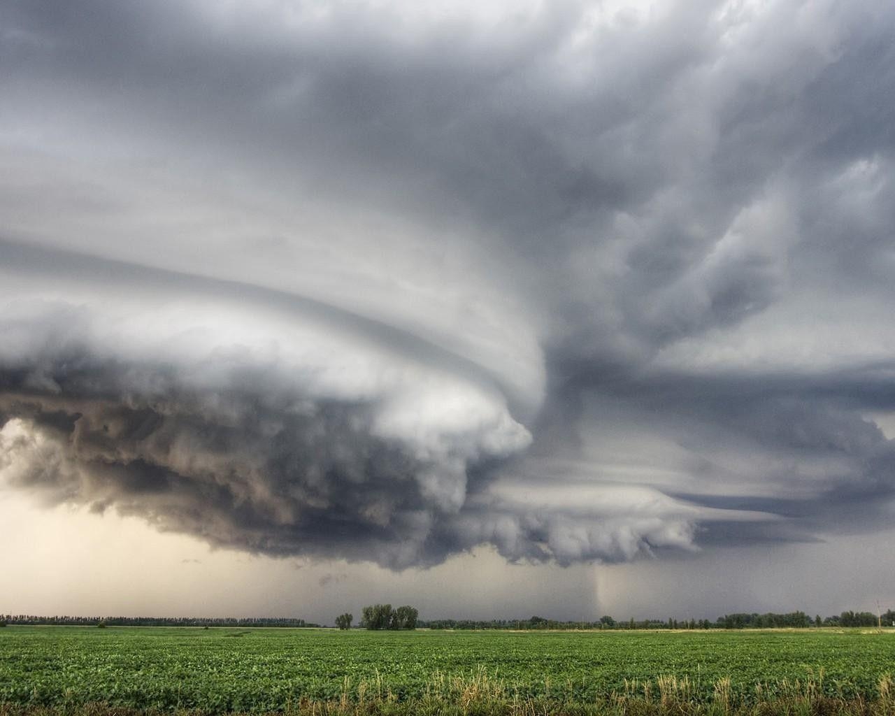 1280x1030 Supercell Tag wallpaper: Supercell North Dakota Grass Cloud Sky, Desktop