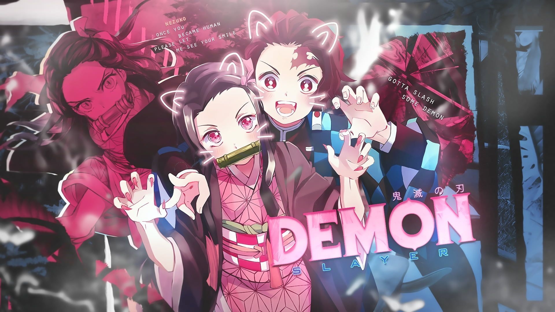 1920x1080 Anime Demon Slayer: Kimetsu no Yaiba Kimetsu no Yaiba Nezuko Kamado Tanjirou Kamado P #wall. Anime wallpaper, Anime wallpaper 1920x HD anime wallpaper, Desktop