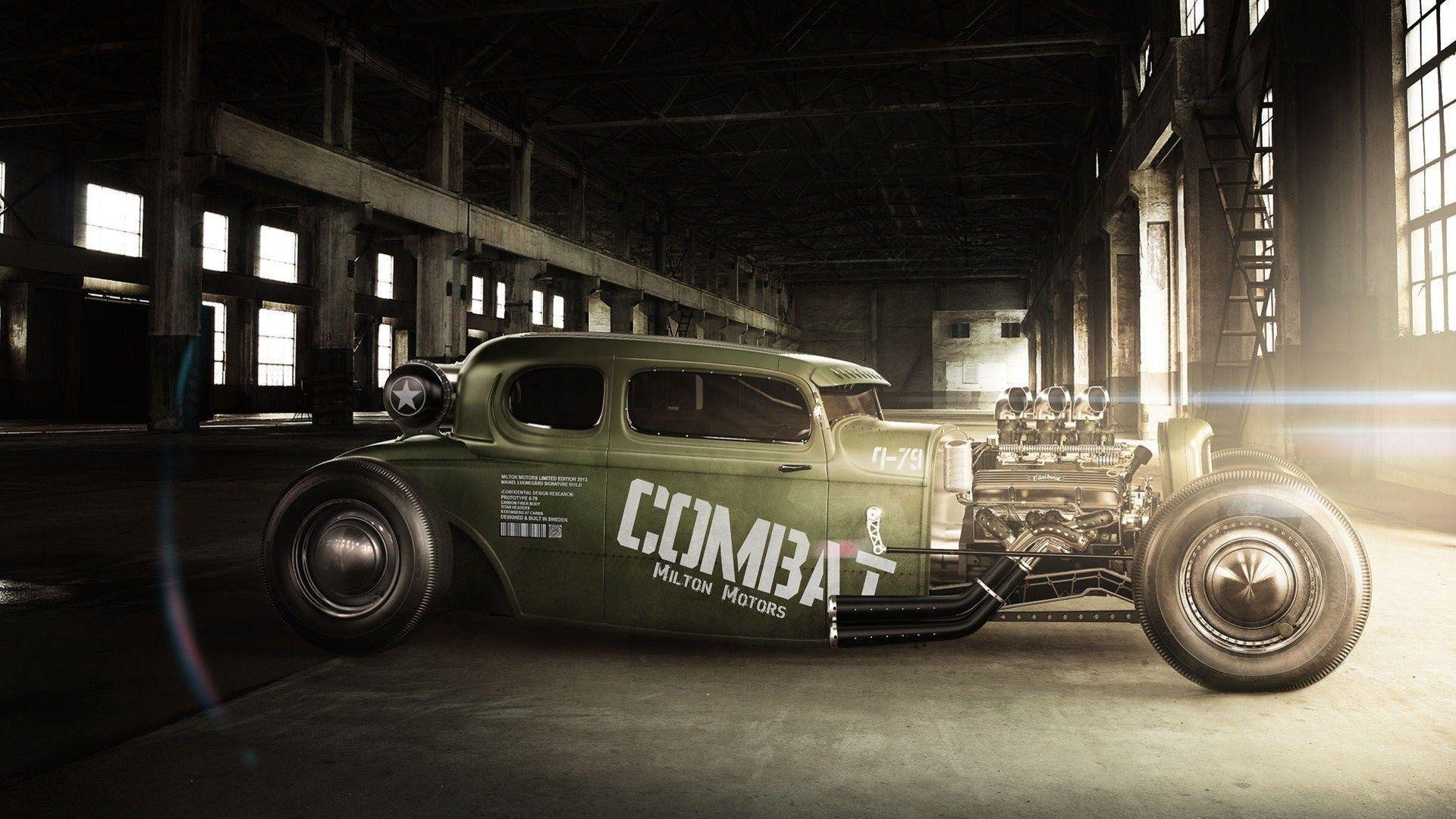 1920x1080 Wallpaper Milton Motors Combat Rat Rod Muscle Car Wide HD, Desktop