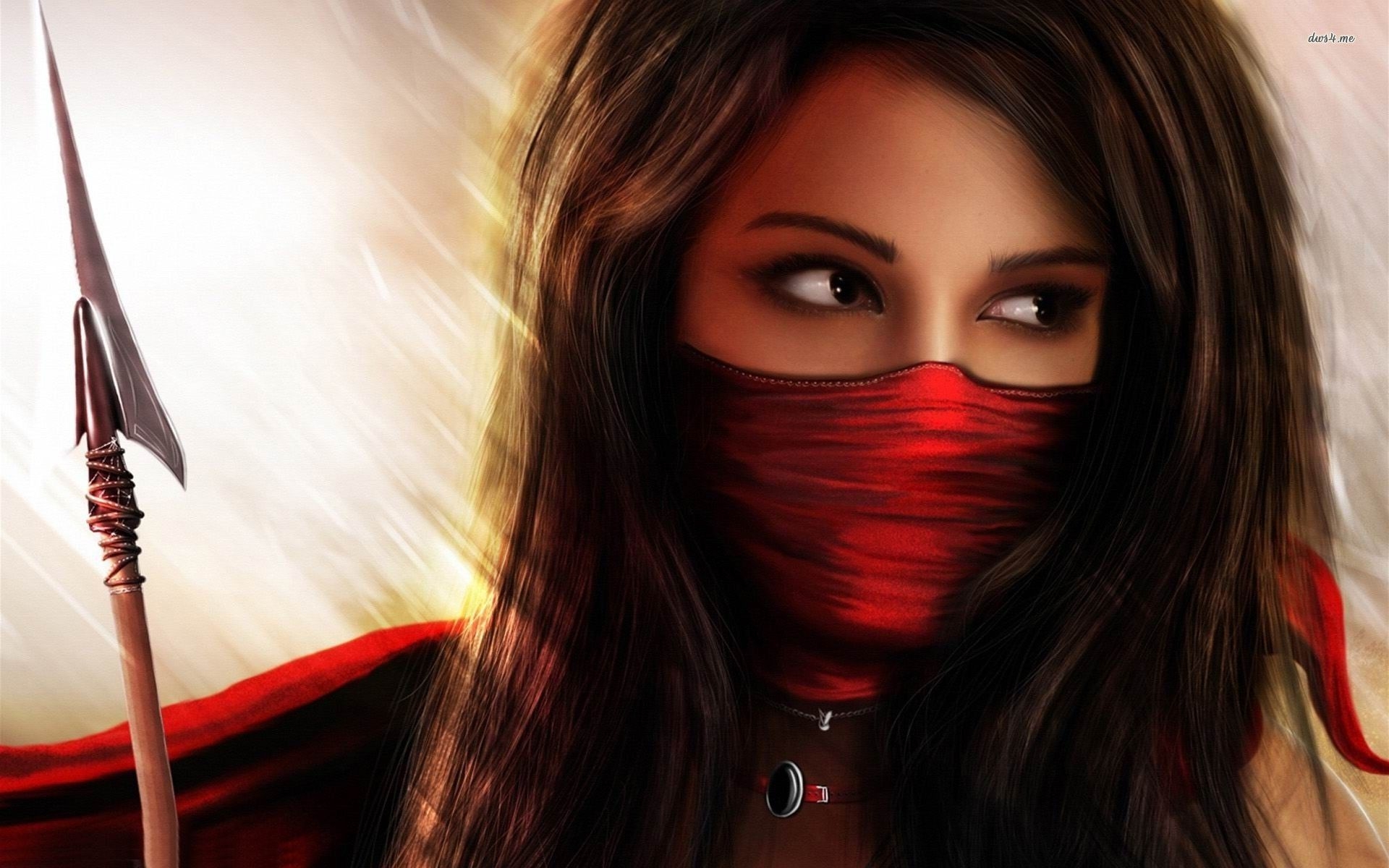 1920x1200 Beautiful Girl With Mask, Desktop