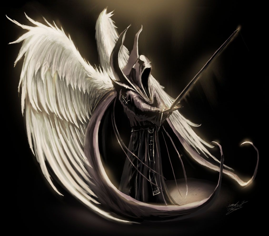 1130x1000 Black Angel Devil Wallpaper, Desktop