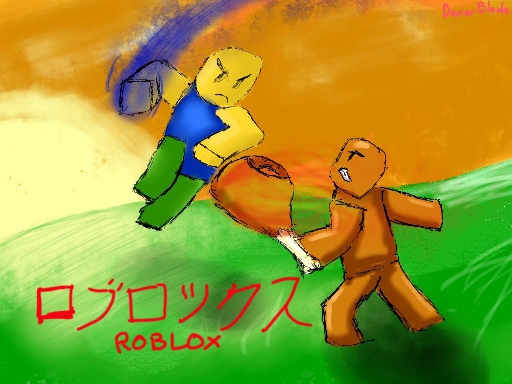 1030x770 Aivi Drawing ROBLOX Anime Battle Noob VS Chicken, Desktop