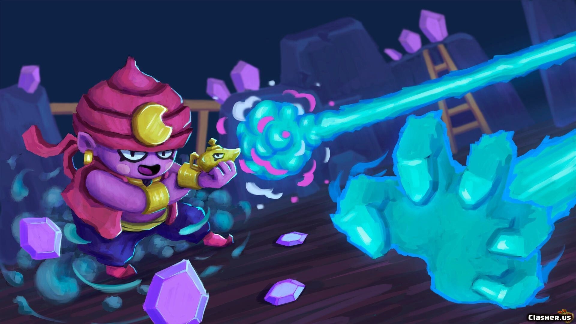 1920x1080 Gene, brawler, brawl stars, background Stars Wallpaper, Desktop