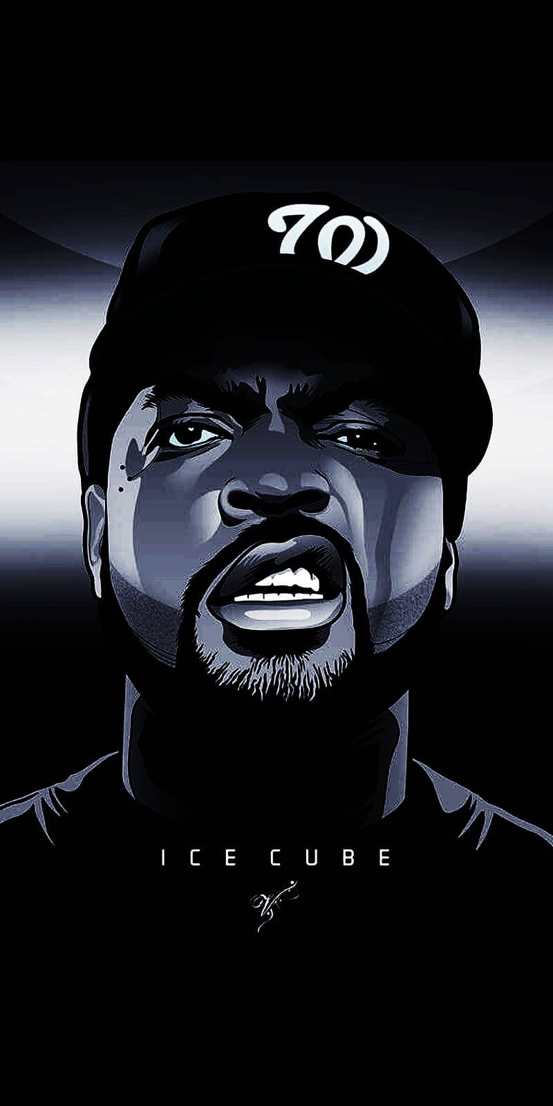 800x1600 Download N.W.A. Rapper Ice Cube Vector Art Wallpaper, Phone