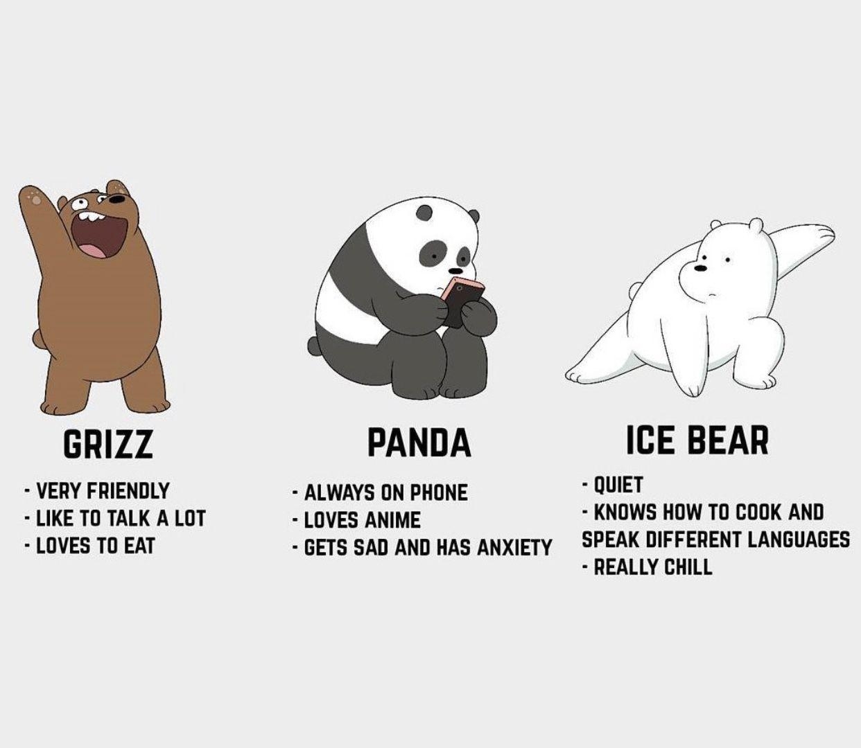 1250x1080 ice bear. panda bear. grizzly. we bare bears. Bitty bear, Desktop