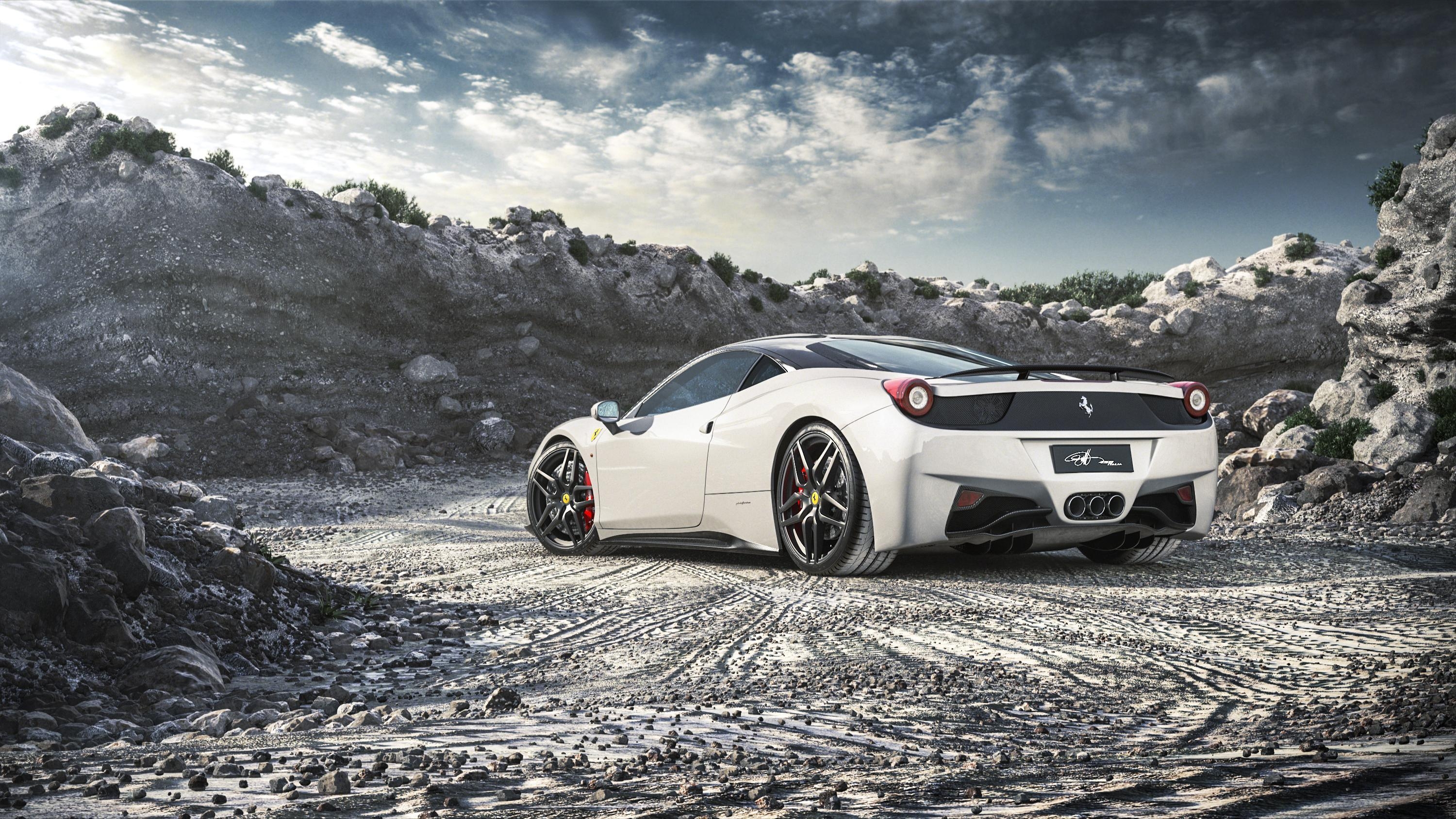 3000x1690 Ferrari 458 Italia White, HD Cars, 4k Wallpaper, Image, Desktop