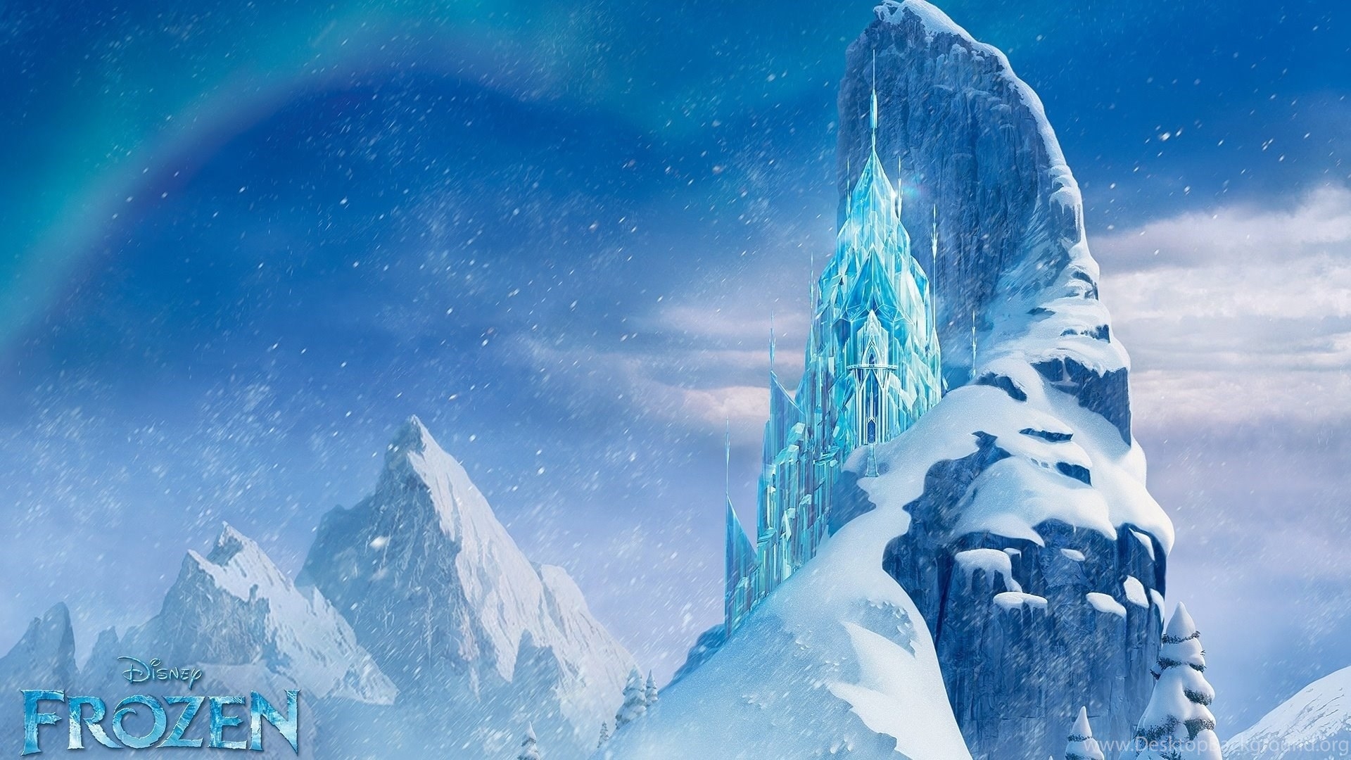 1920x1080 Snow, Mountains, Disney, Frozen, Castle, Winter, Ice wallpaper Desktop Background, Desktop