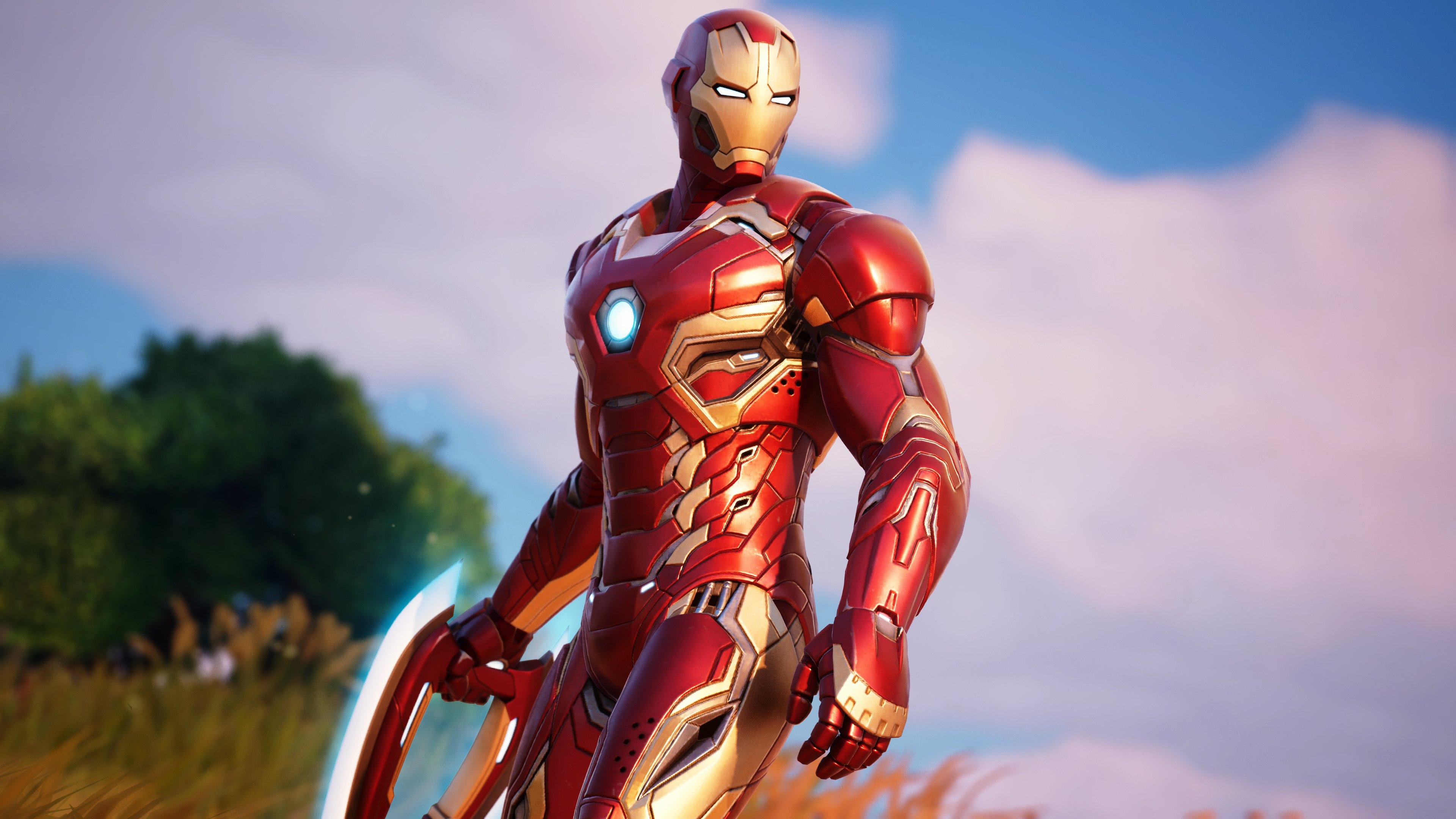 3840x2160 Iron Man MK 45 Fortnite wallpaper, Desktop