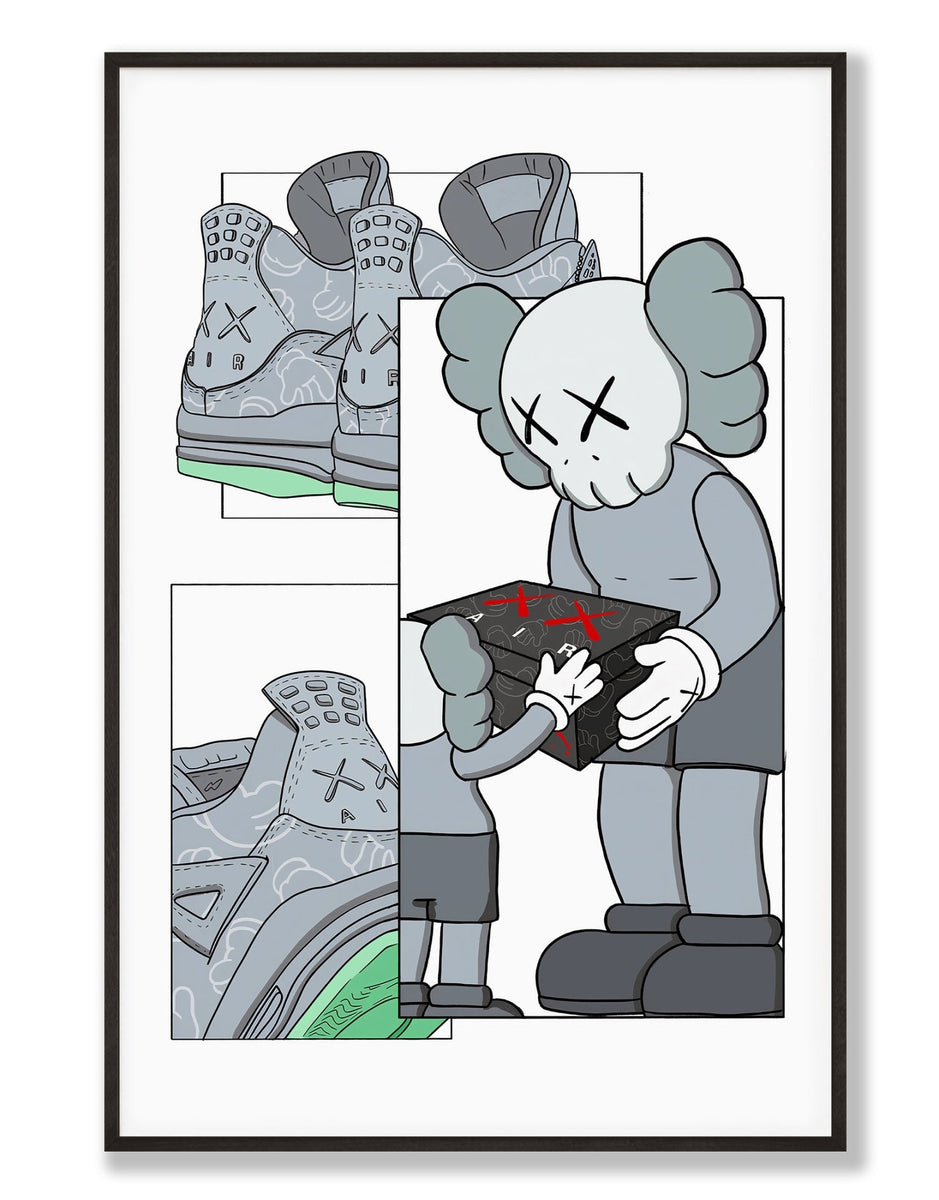 940x1200 KAWS Jordan 4 Wall Art, Phone