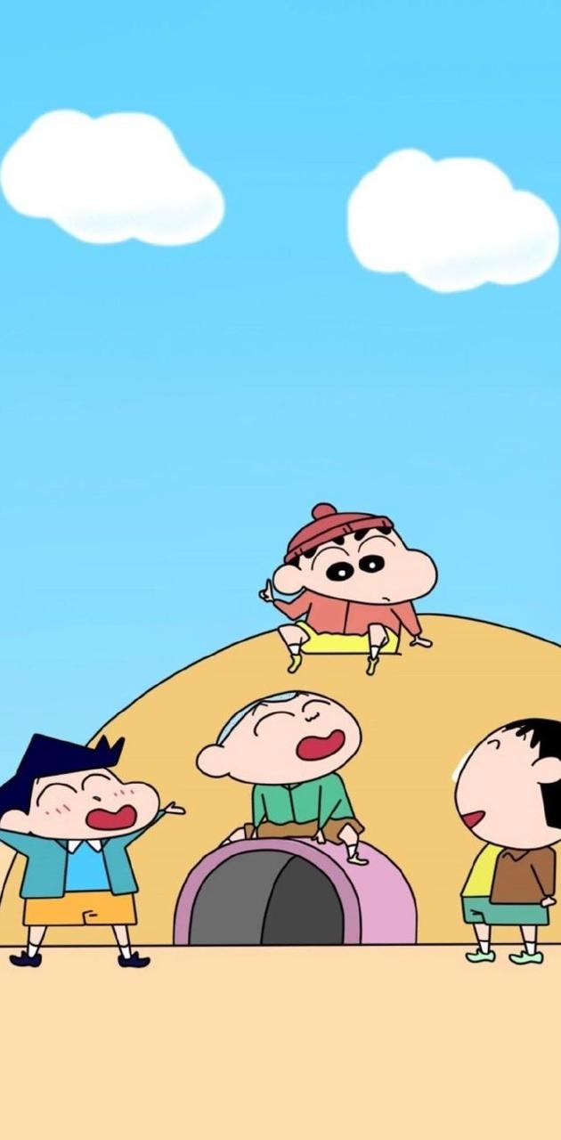 630x1280 Shinchan friends wallpaper, Phone