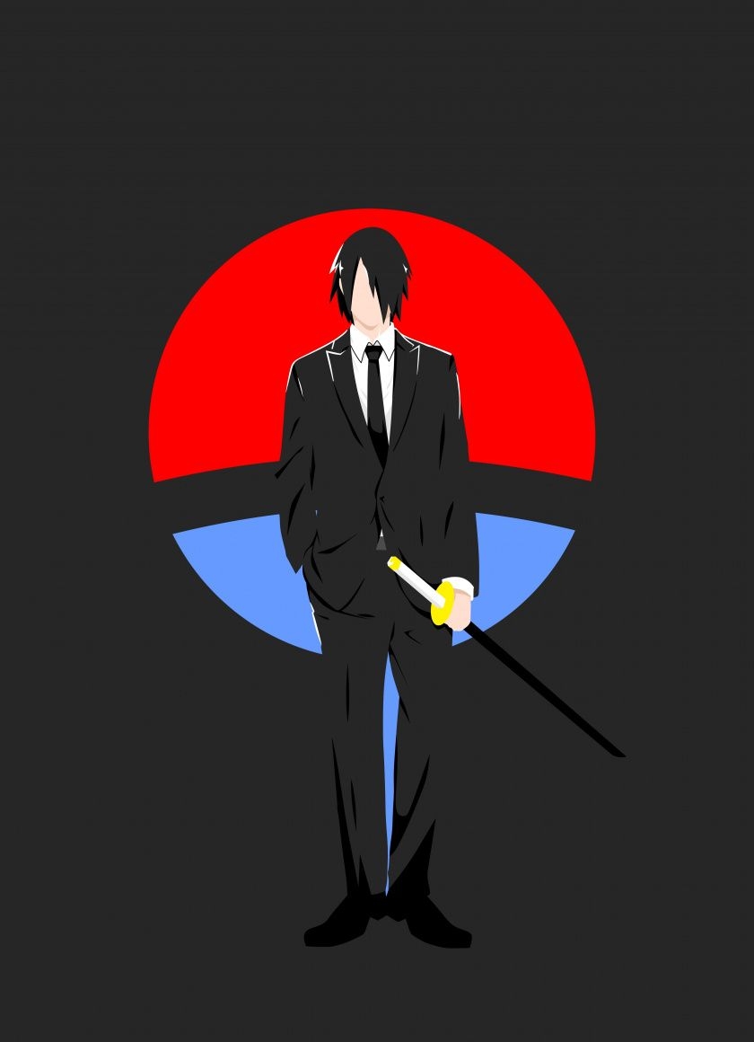 840x1160 Download  wallpaper minimal, sasuke uchiha, naruto, anime, Phone