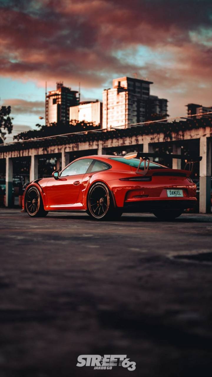 720x1280 Red Porsche GT3RS wallpaper, Phone