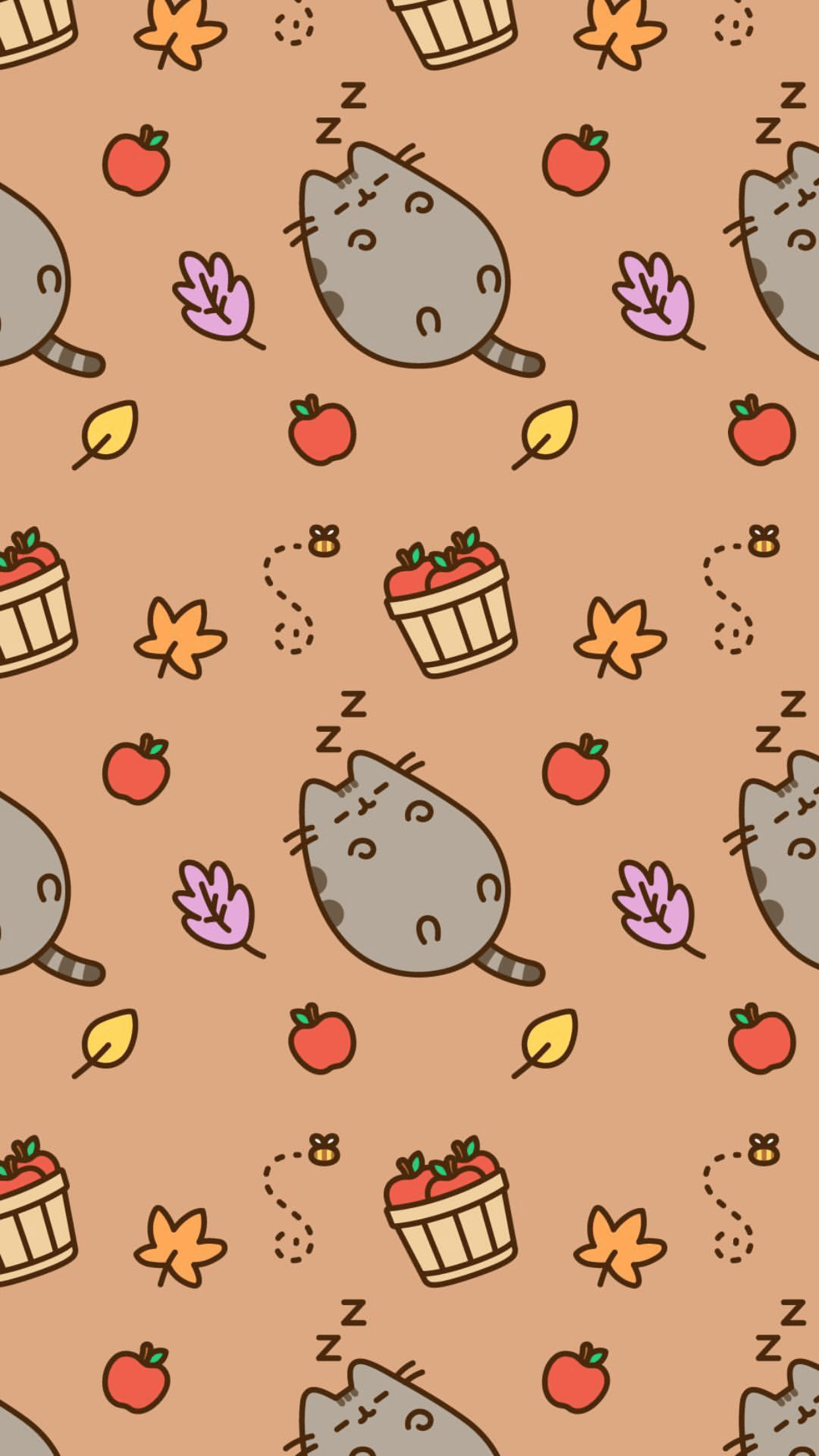 1250x2210 Pusheen in Autumn. wallpaper. Pusheen, Fall, Phone