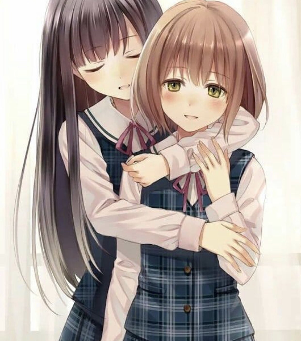 1250x1410 anime best friends picture for girls, Phone