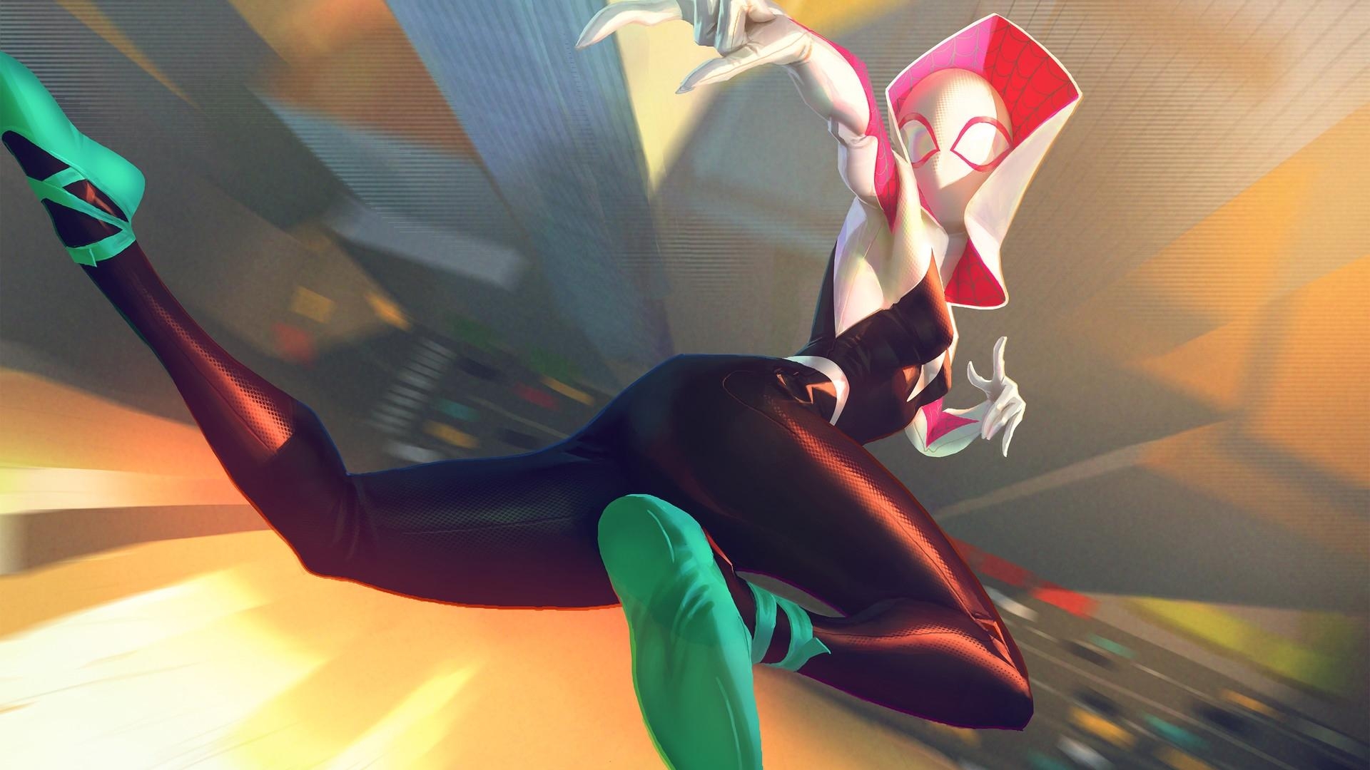 1920x1080 Download  Spider Gwen, Artwork Wallpaper For Widescreen, Desktop