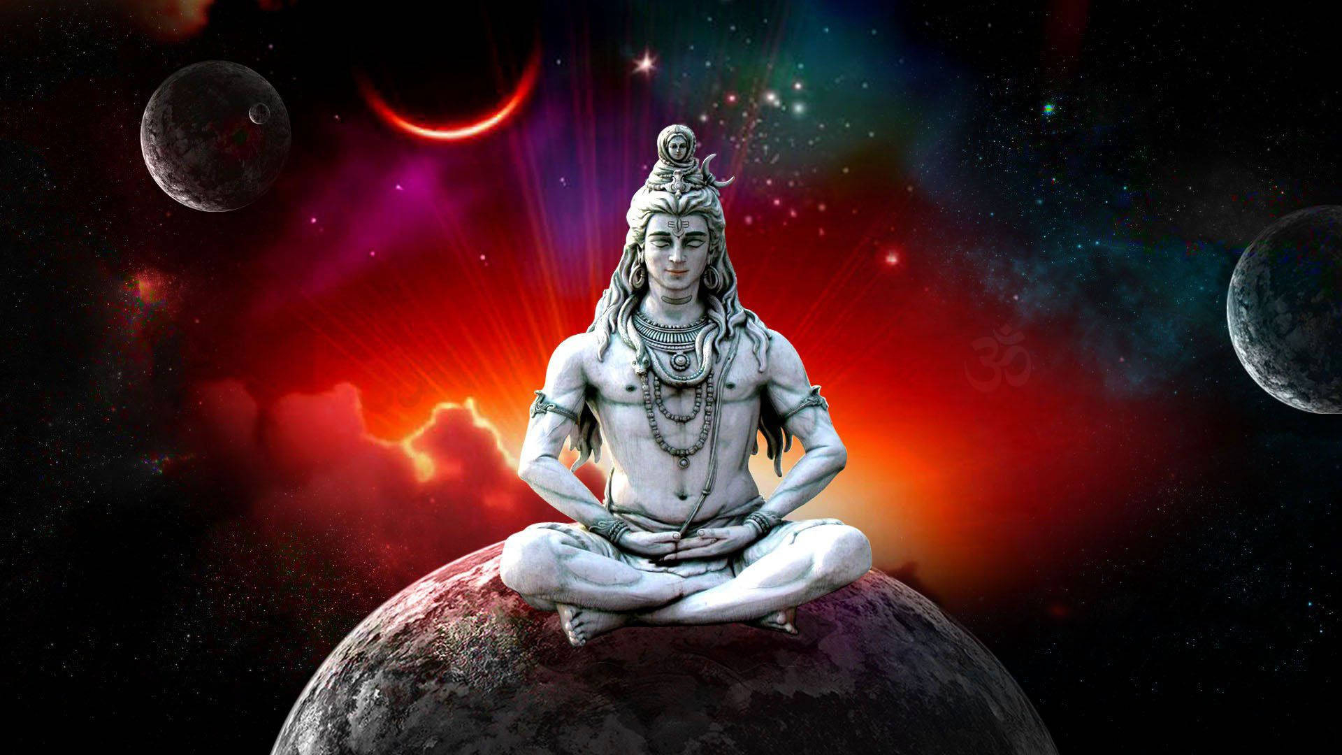 1920x1080 Download Lord Shiva On Top Of Planet Wallpaper, Desktop