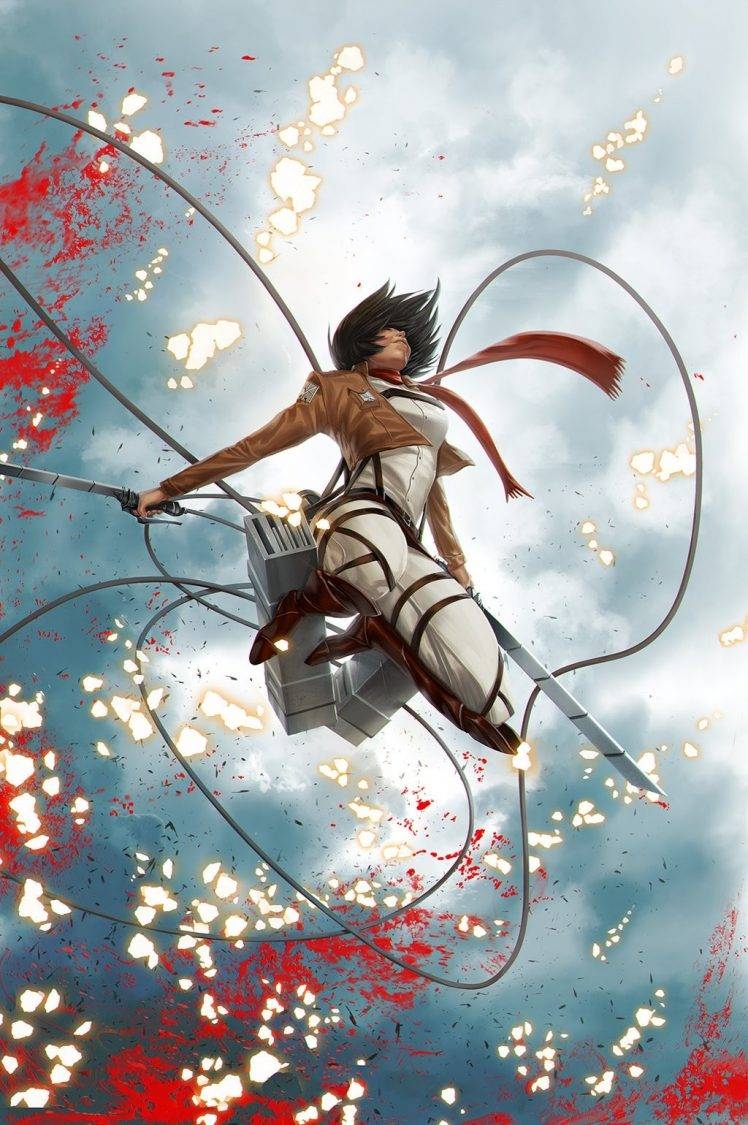 750x1130 Anime Wallpaper Attack On Titan Mikasa, Phone